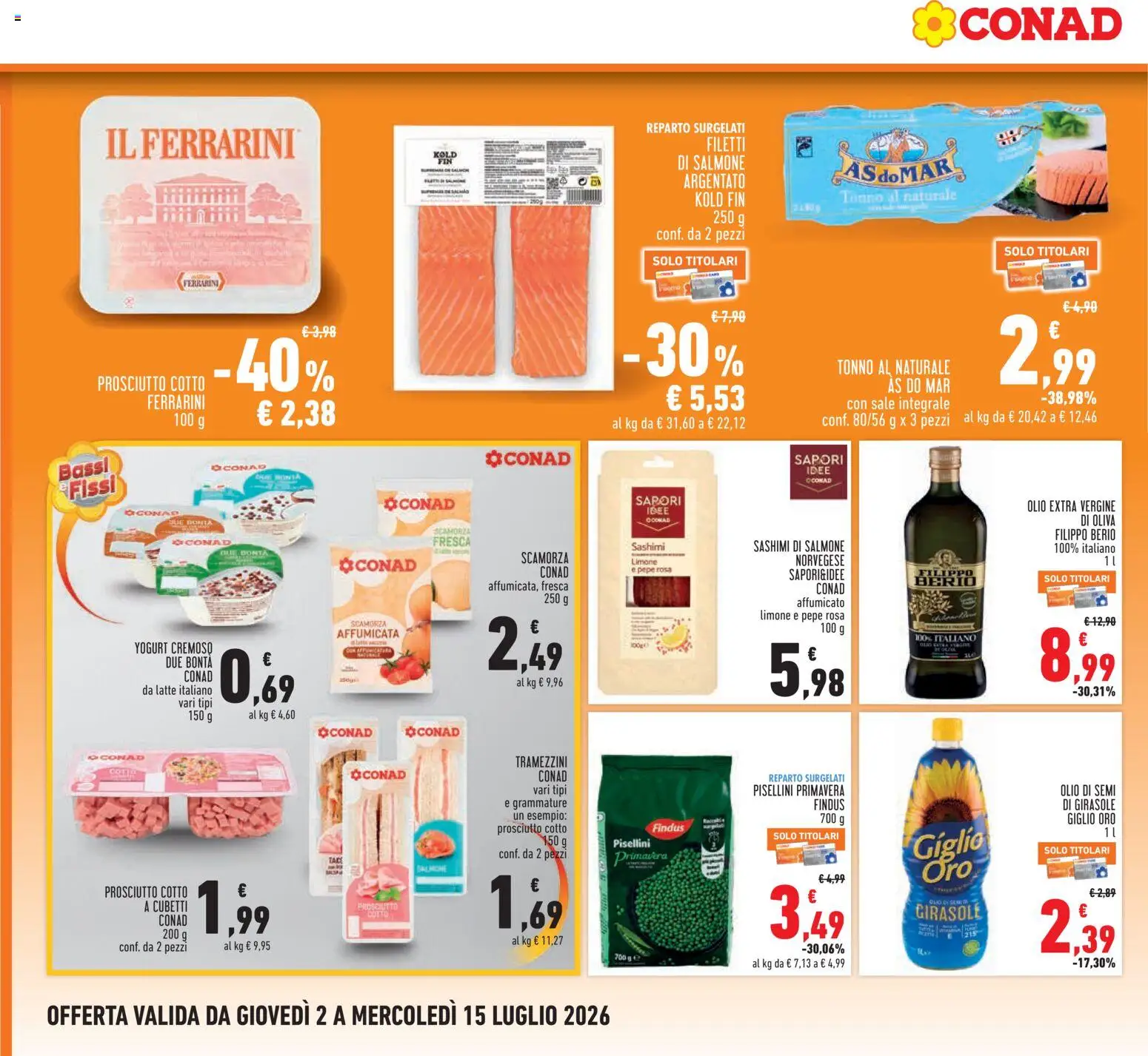 Volantino Conad del 02/07/2026 | Pagina: 12 | Prodotti: Sale, Olive, Tonno, Olio di semi di girasole