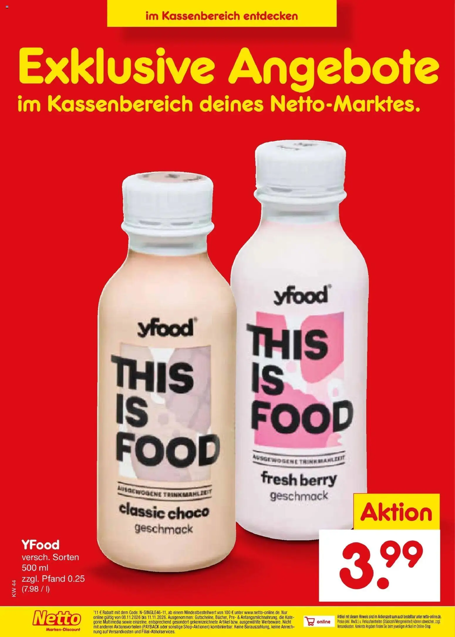 Netto Marken-Discount Prospekt Velden – gültig ab 26.10.2026 | Seite: 44 | Produkte: YFood
