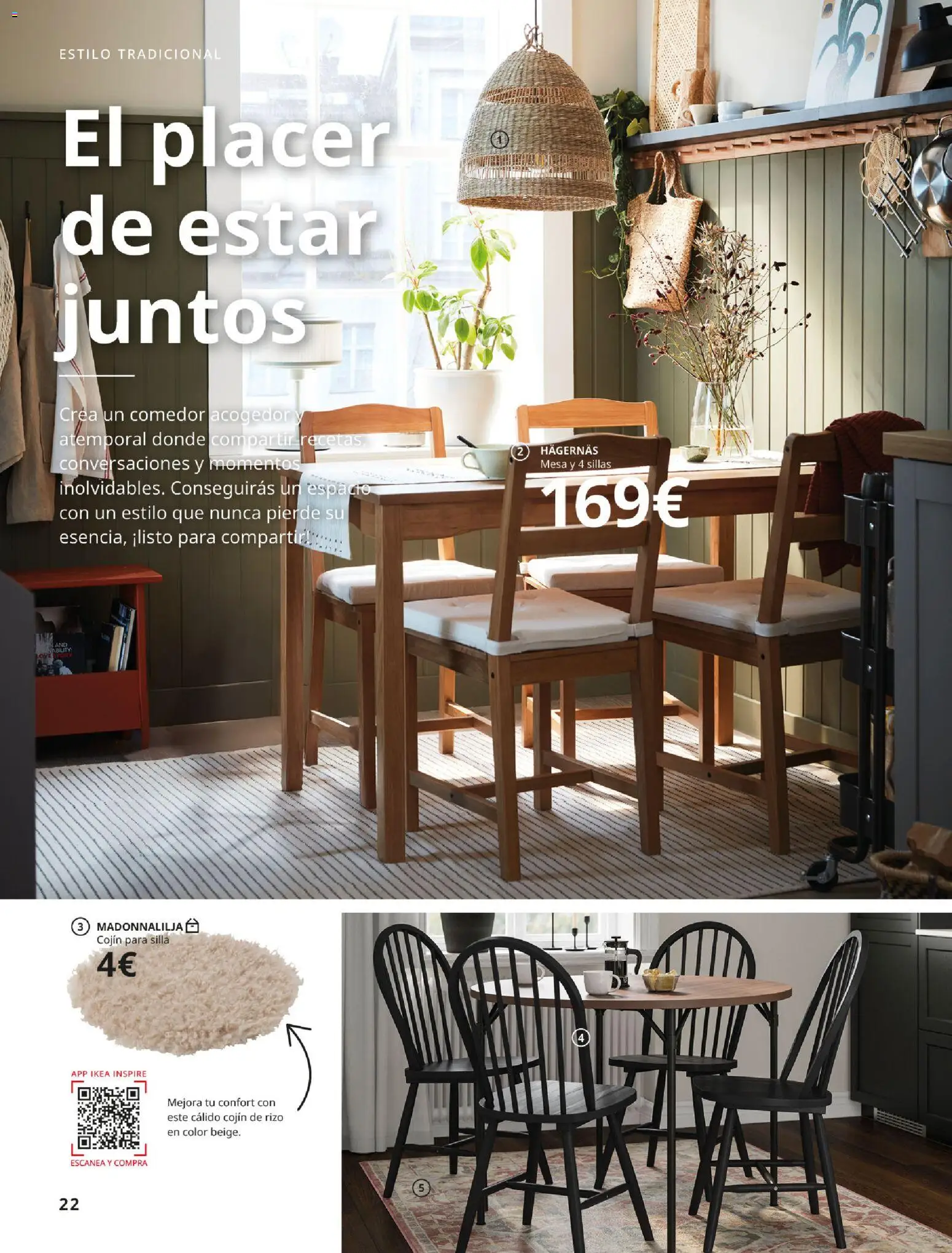 IKEA - Comedores │ válido desde el 01/09/2026 | Página: 22 | Productos: Cojín, Mesa, Silla