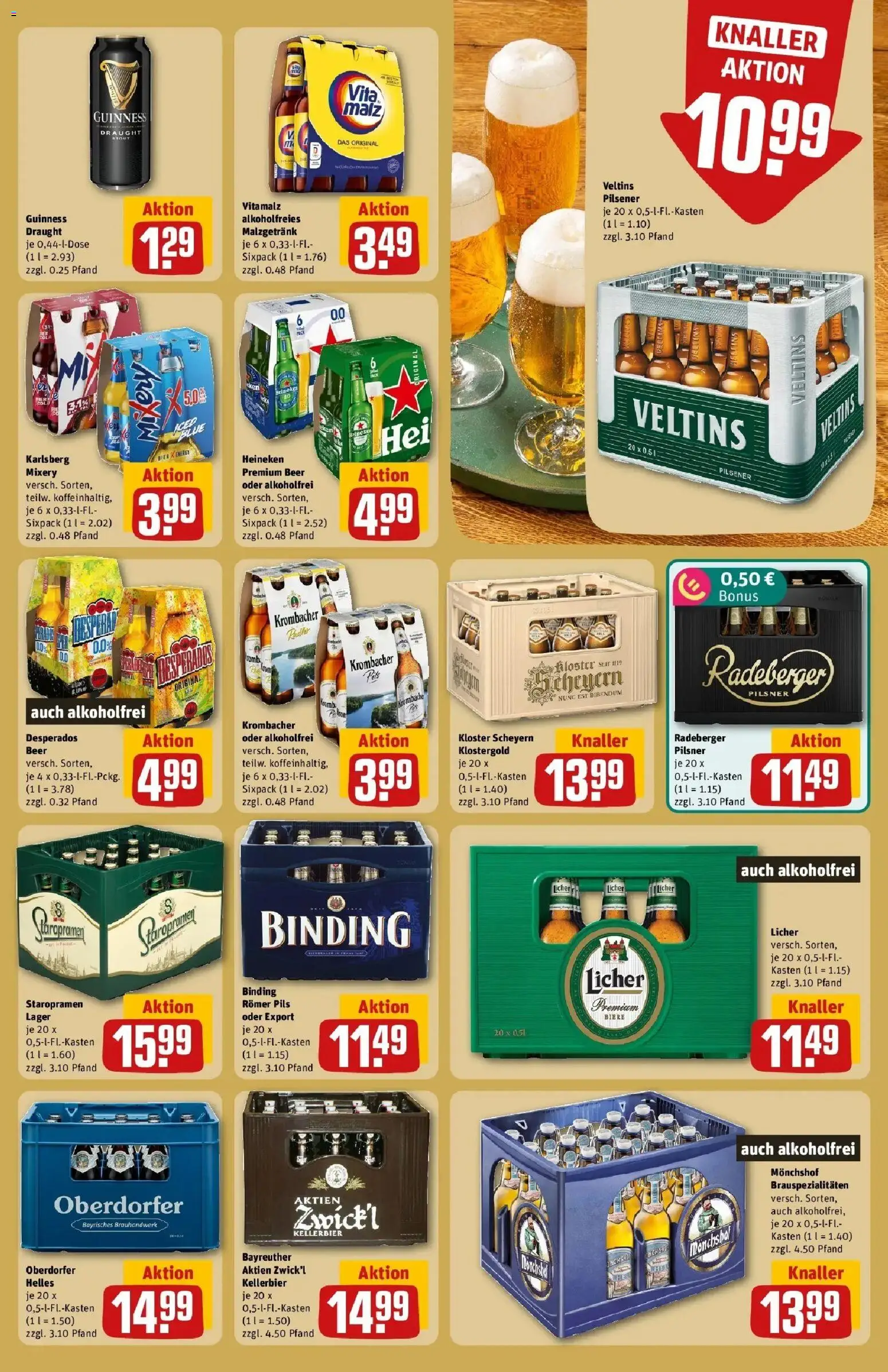 REWE Prospekt ab 26.10.2026 zum Blättern » Angebote | Seite: 17 | Produkte: Monchshof, Bier, Mixery, Veltins