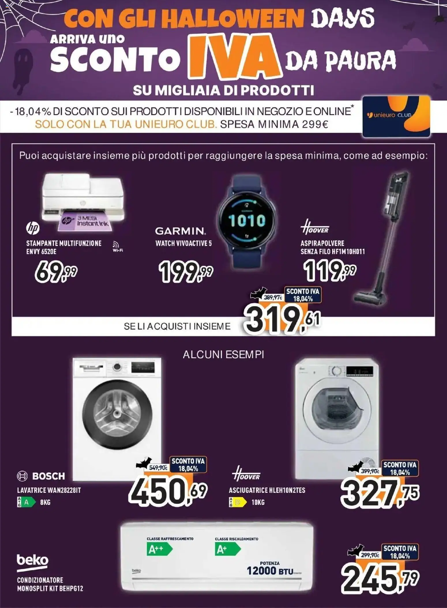 Nuovo Unieuro - Halloween da Unieuro! dal 30/10/2026 > offerte anteprima 🛍️ | Pagina: 2 | Prodotti: Lavatrice, Asciugatrice, Stampante, Condizionatore
