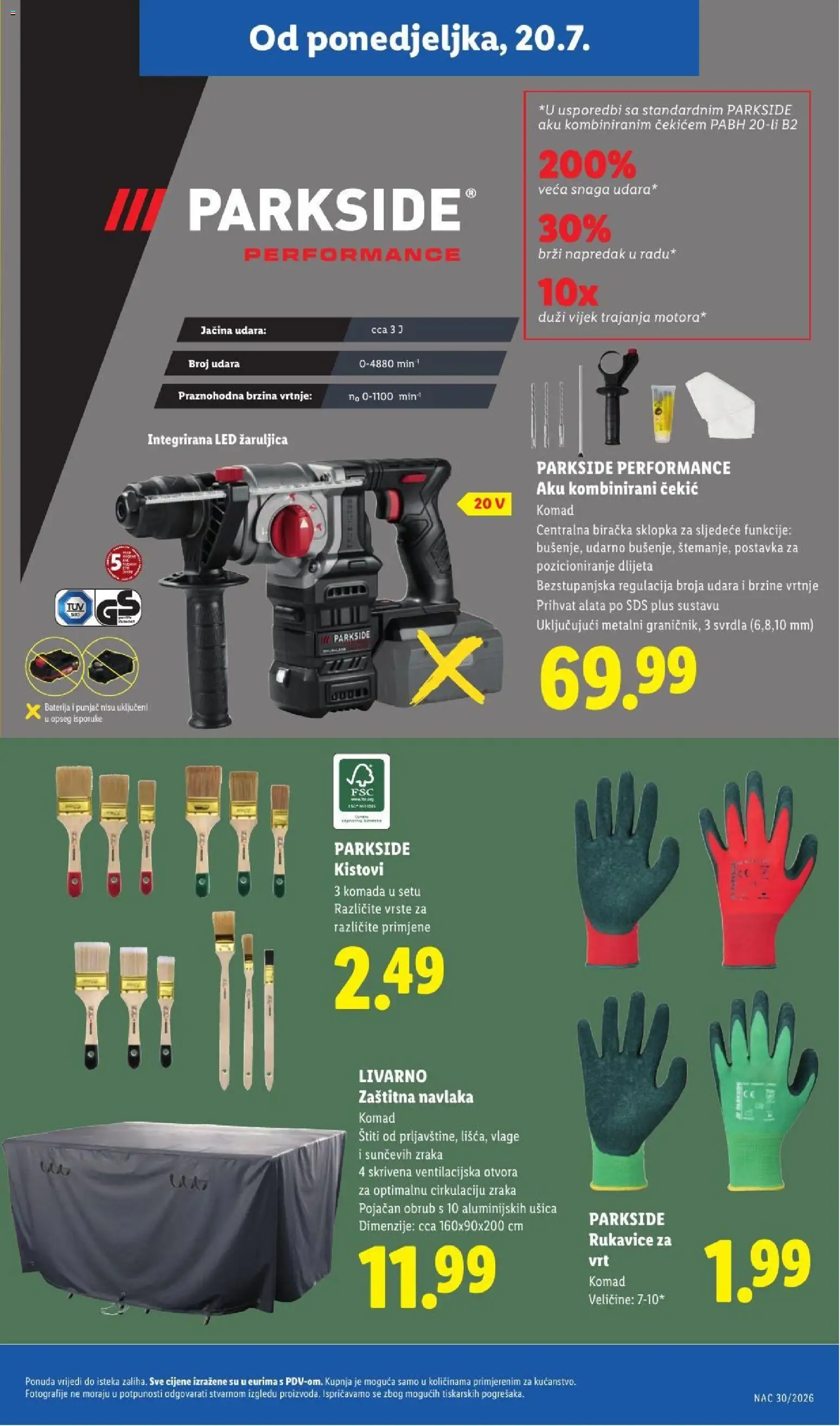 Lidl katalog | vrijedi od 20.07.2026 | Stranica: 37 | Proizvodi: Baterija, Led, Rukavice, Parkside