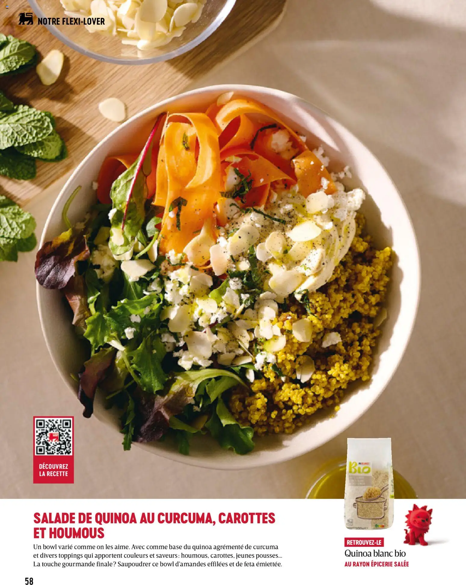 {H1} | Pagina: 58 | Producten: Salade, Quinoa, Feta, La