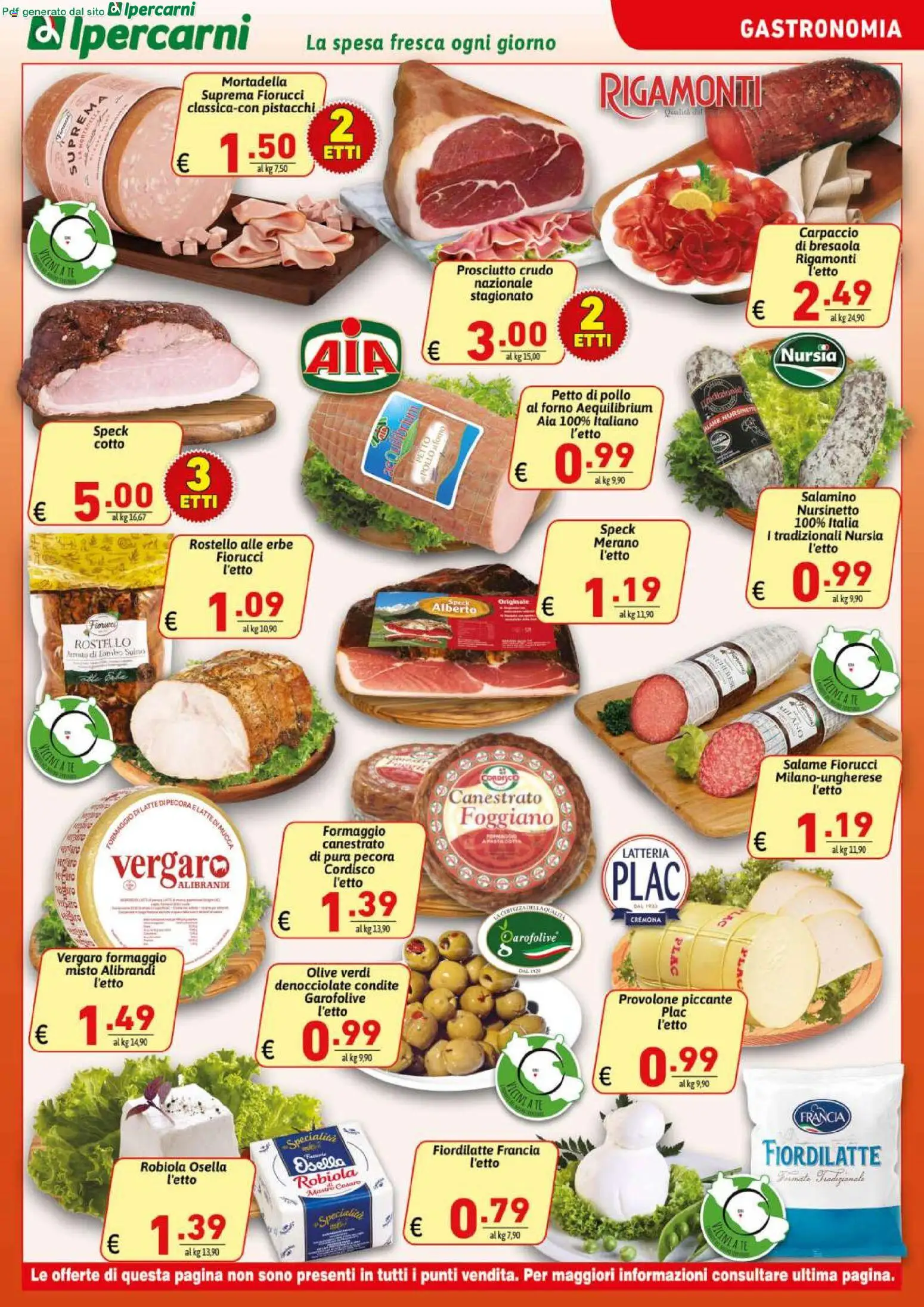 Volantino Ipercarni del 29.04.2026 | Pagina: 11 | Prodotti: Provolone, Olive, Prosciutto, Mortadella