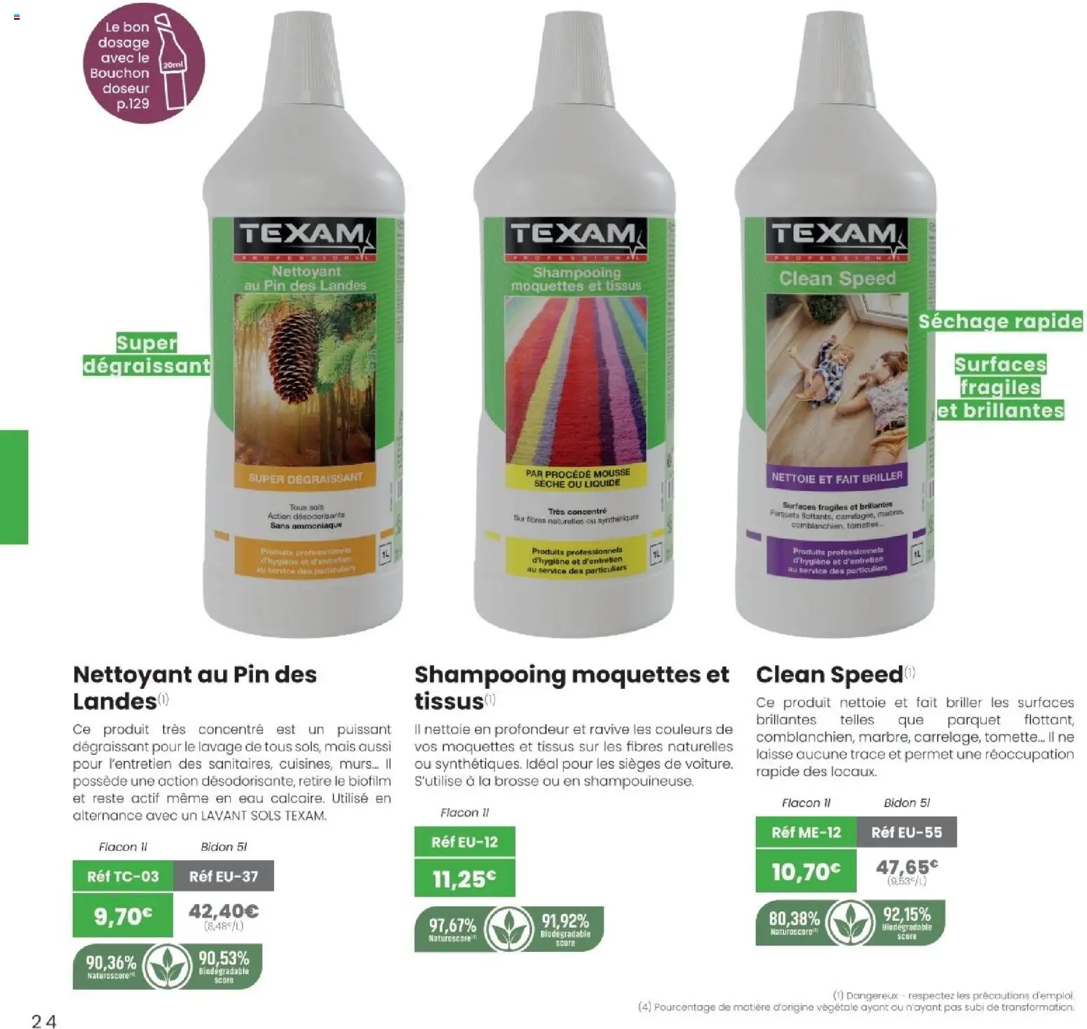{H1} | Page: 24 | Produits: Mais, Shampooing, Brosse, Parquet