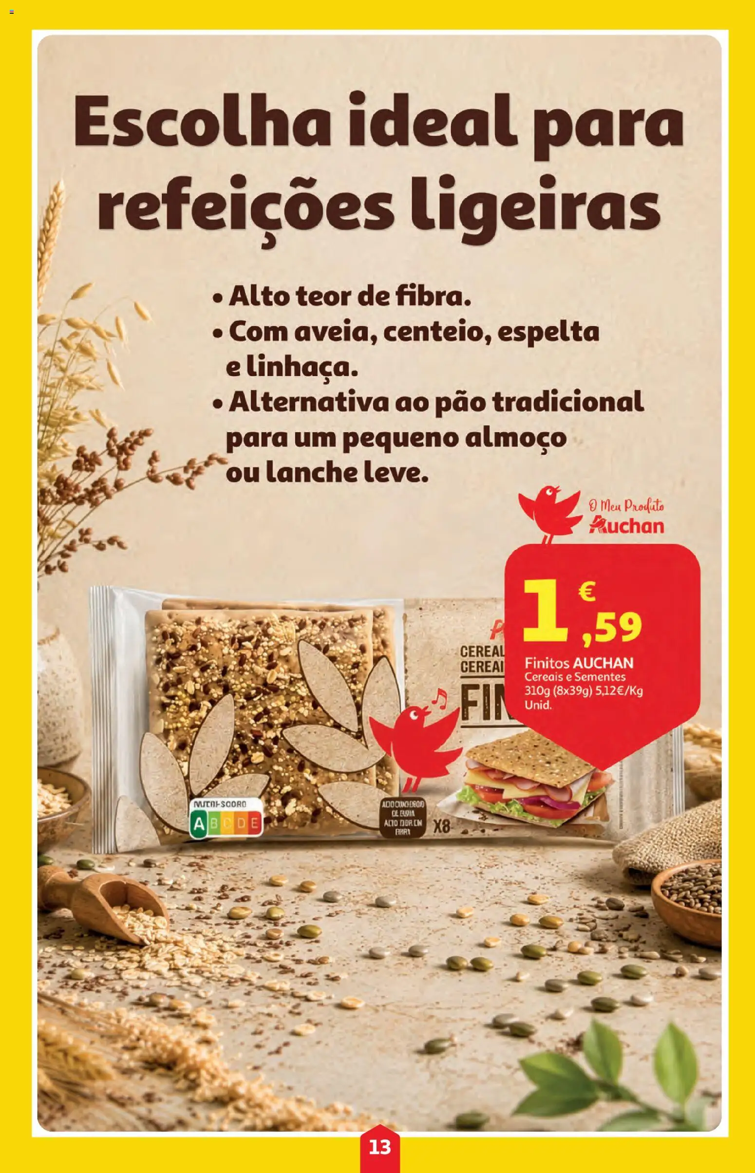 Auchan folheto │ válido de 16/07/2026 | Página: 13 | Produtos: Pão, Cereais