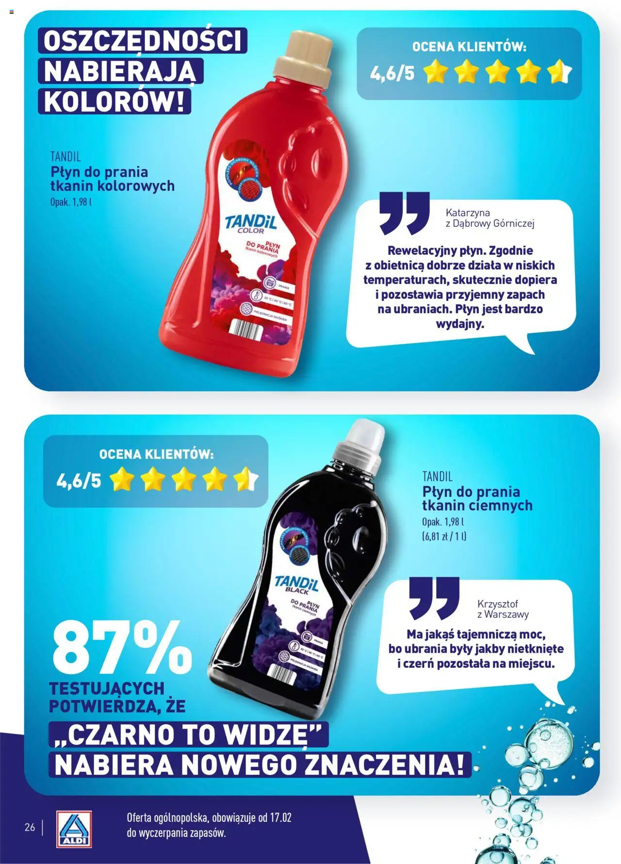 Aldi Gazetka - Wielki test od 17.02.2025 | Strona: 26 | Produkty: Ubrania, Zapach