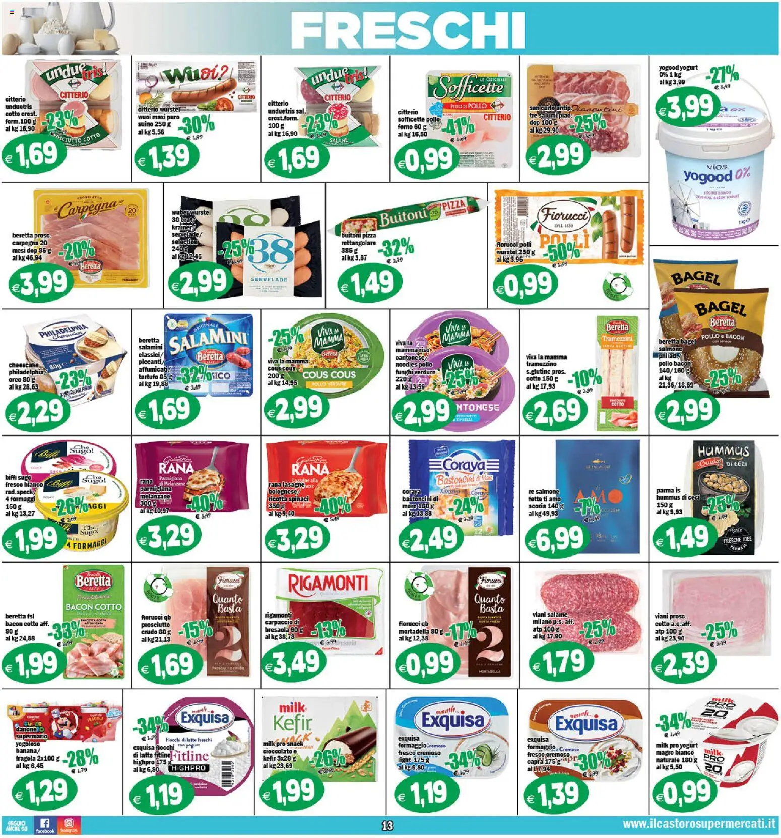 Volantino Il Castoro del 10.06.2026 | Pagina: 13 | Prodotti: Ceci, Suino, Hummus, Sugo