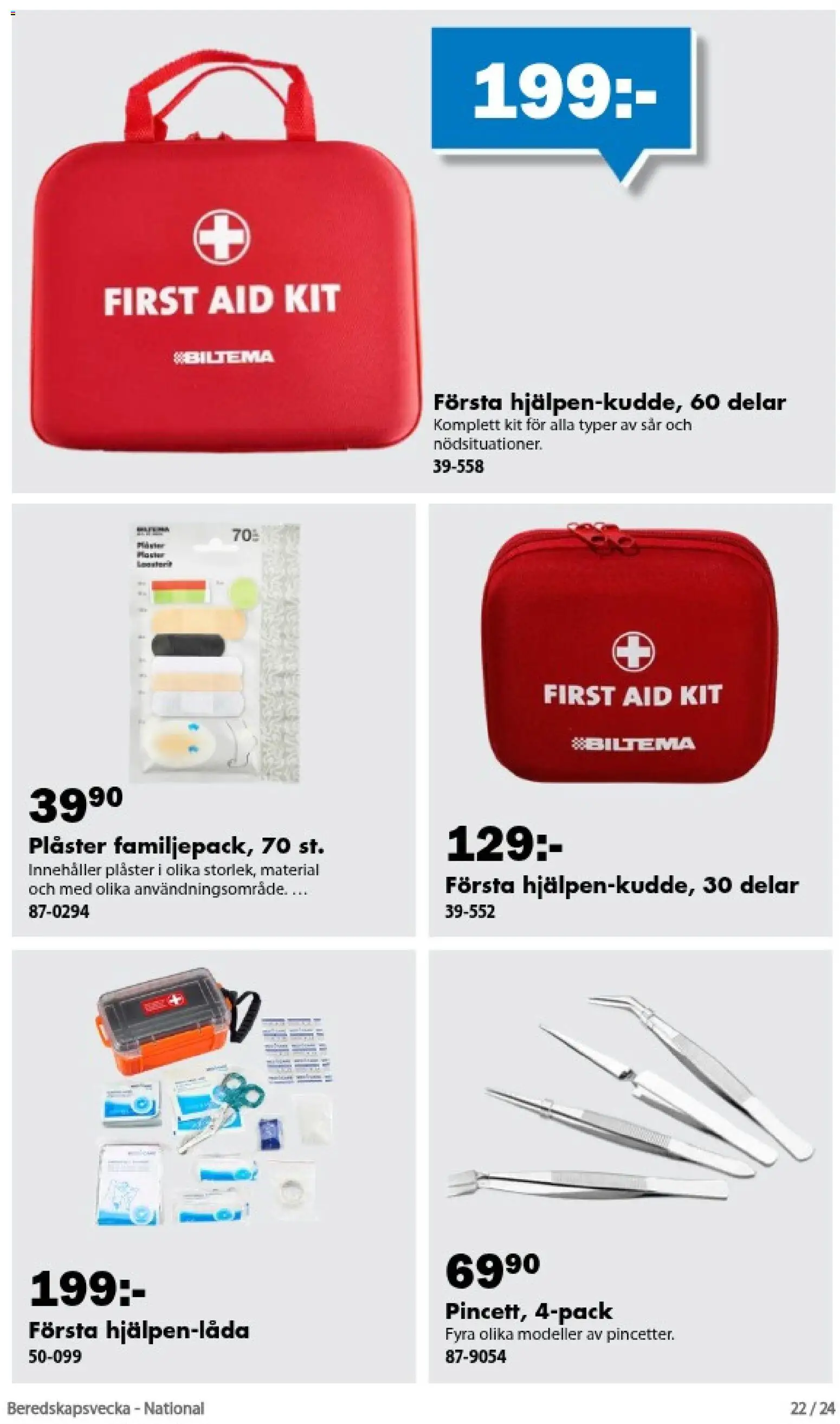 Biltema reklamblad aktuell från 20/09/2026 | Sida: 22 | Produkter: Plåster