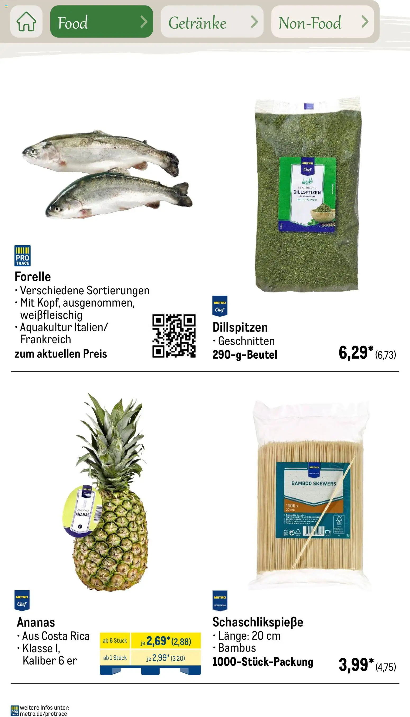 Metro Saisonkatalog Outdoor Dining – gültig ab 01.06.2026 | Seite: 13 | Produkte: Ananas