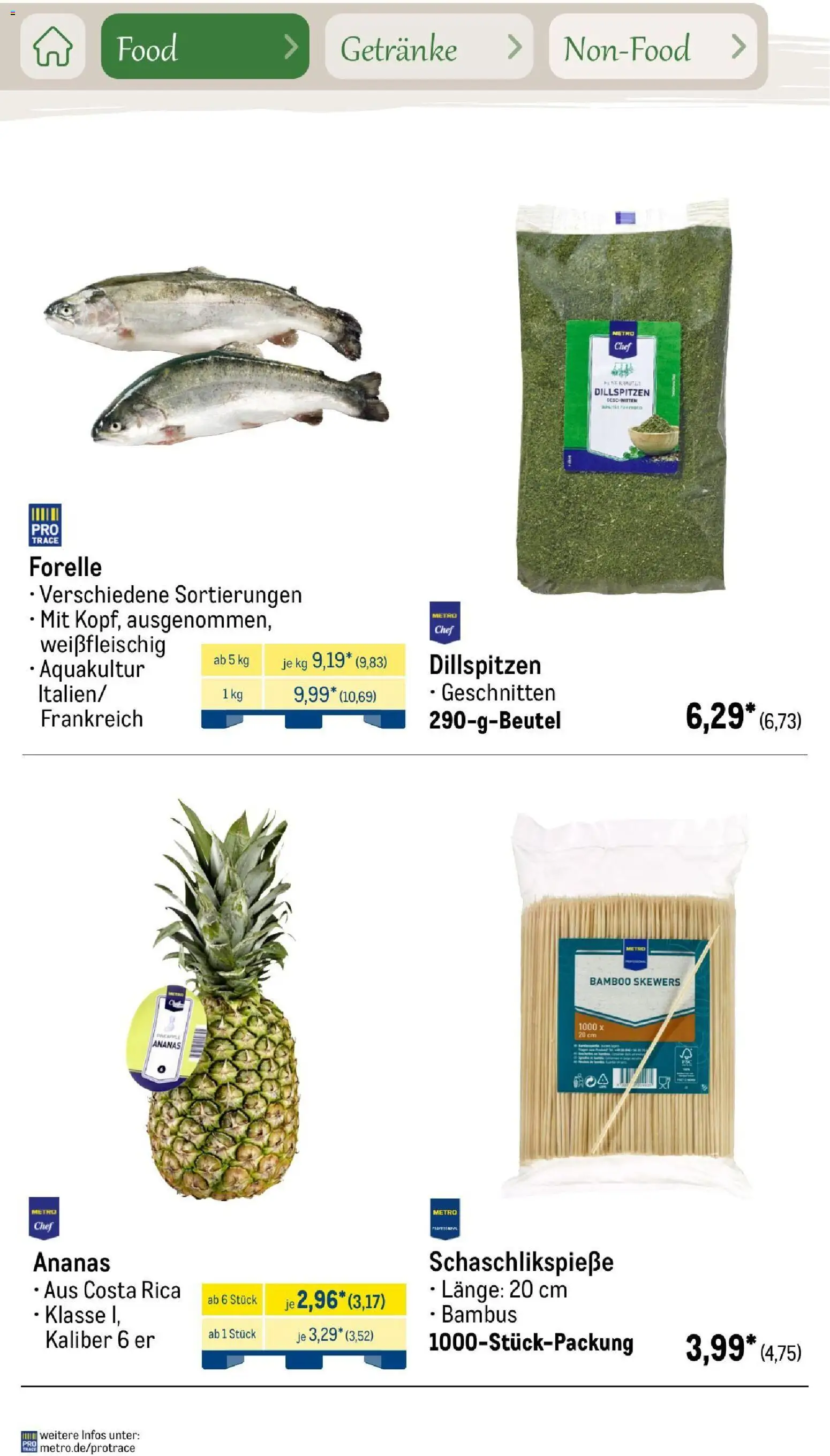 Metro Saisonkatalog Outdoor Dining – gültig ab 01.06.2026 | Seite: 13 | Produkte: Ananas