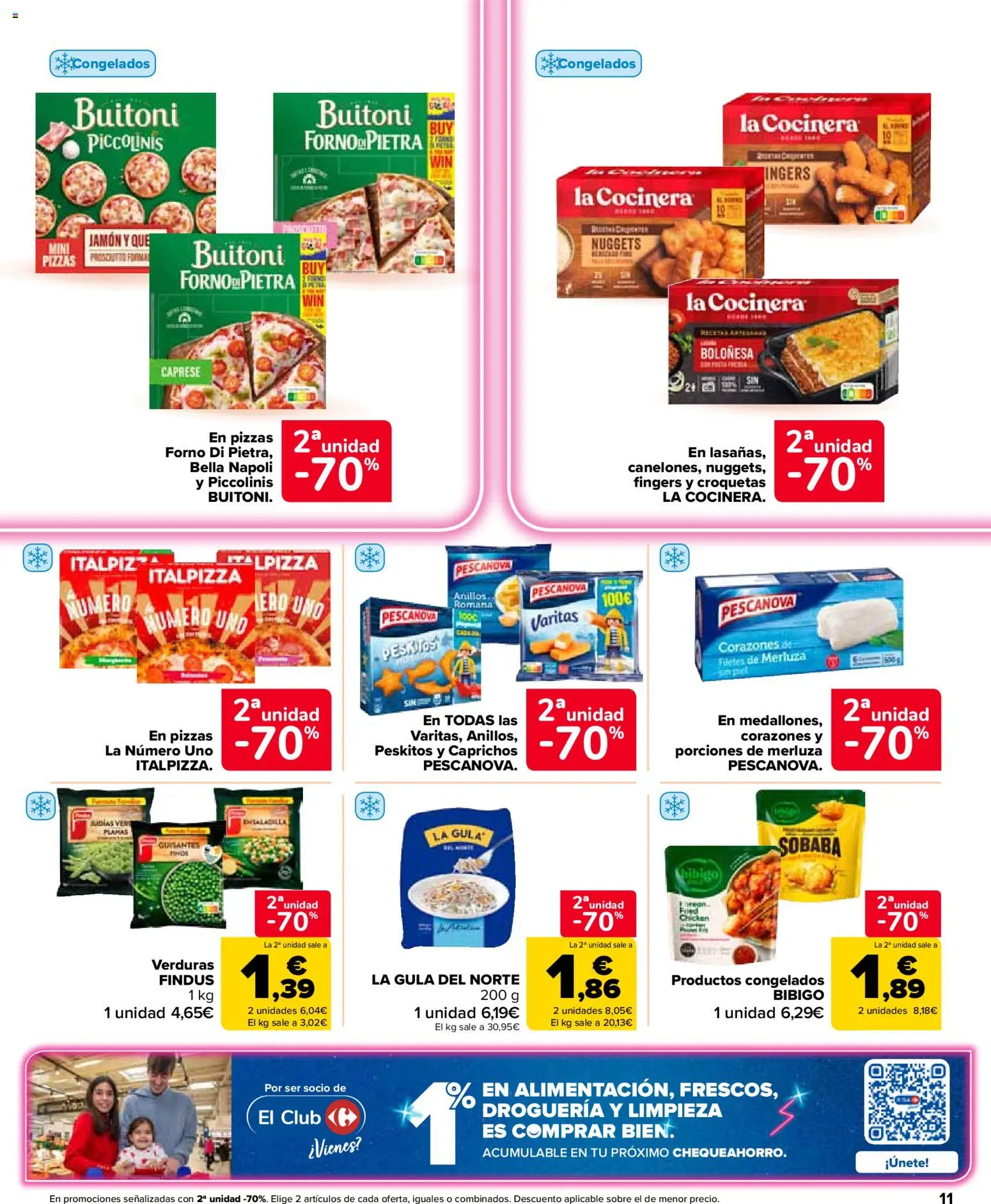 Carrefour Market folleto │ válido desde el 28/07/2026 | Página: 11 | Productos: Anillos, Jamón, Filetes de merluza, Croquetas