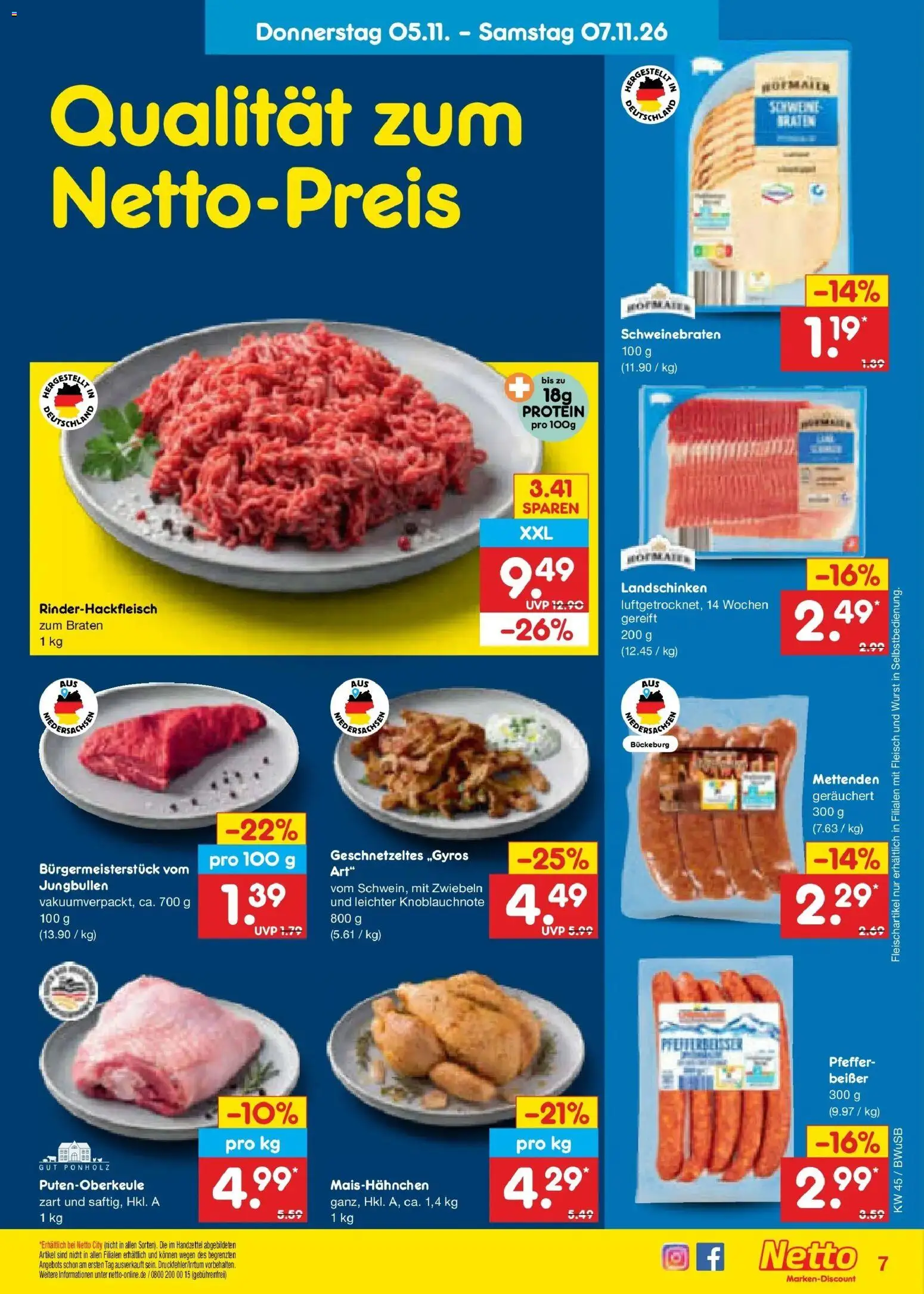 Netto Marken-Discount Prospekt Bielefeld (ab 02.11.2026) » Angebote | Seite: 52 | Produkte: Zwiebeln, Pfeffer, Wurst, Fleisch