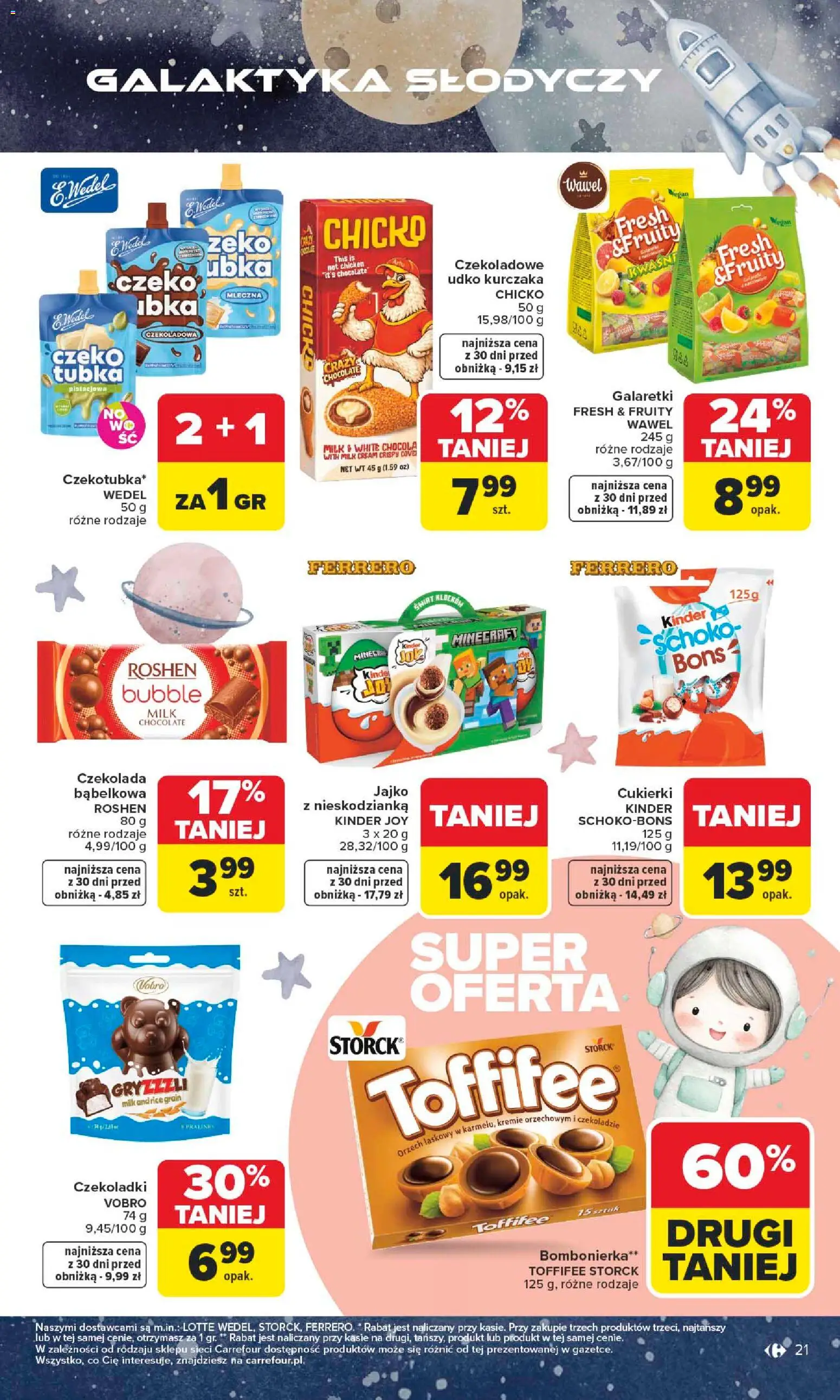 Carrefour gazetka - Dzień Dziecka od 18.05.2026 | Strona: 21 | Produkty: Galaretki, Kinder Joy, Czekolada, Cukierki