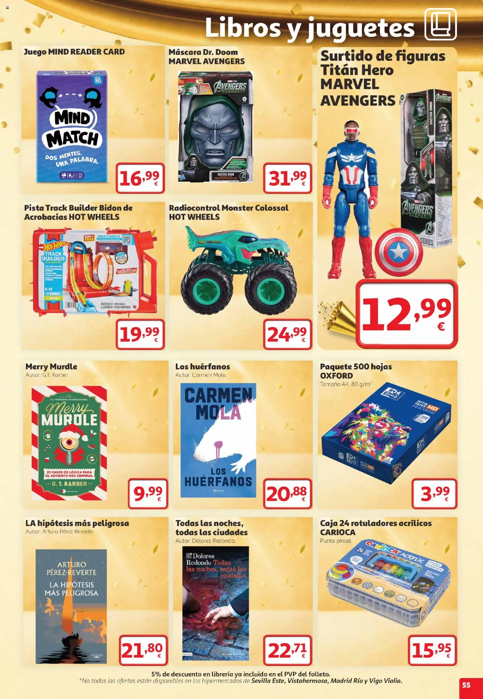 Alcampo folleto Telde │ válido desde el 22/10/2026 | Página: 55 | Productos: Máscara, Libros, Juguetes, Caja