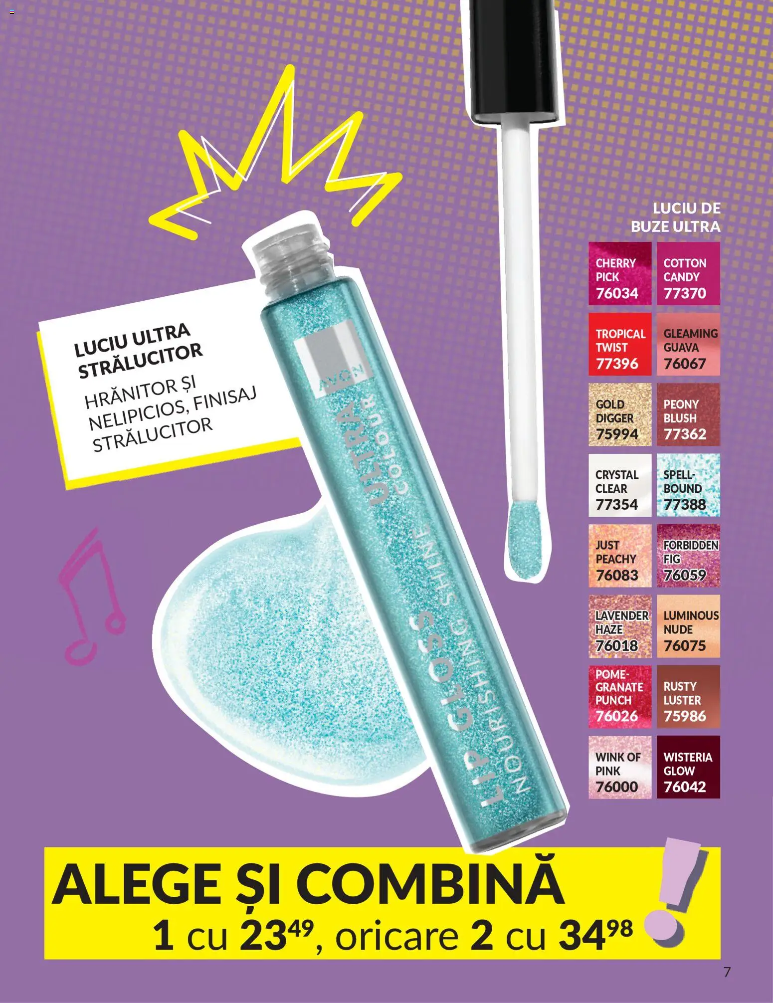 Noul catalog Avon – valabil de la 09.07.2026 | Pagină: 7 | Produse: Blush, Luciu de buze