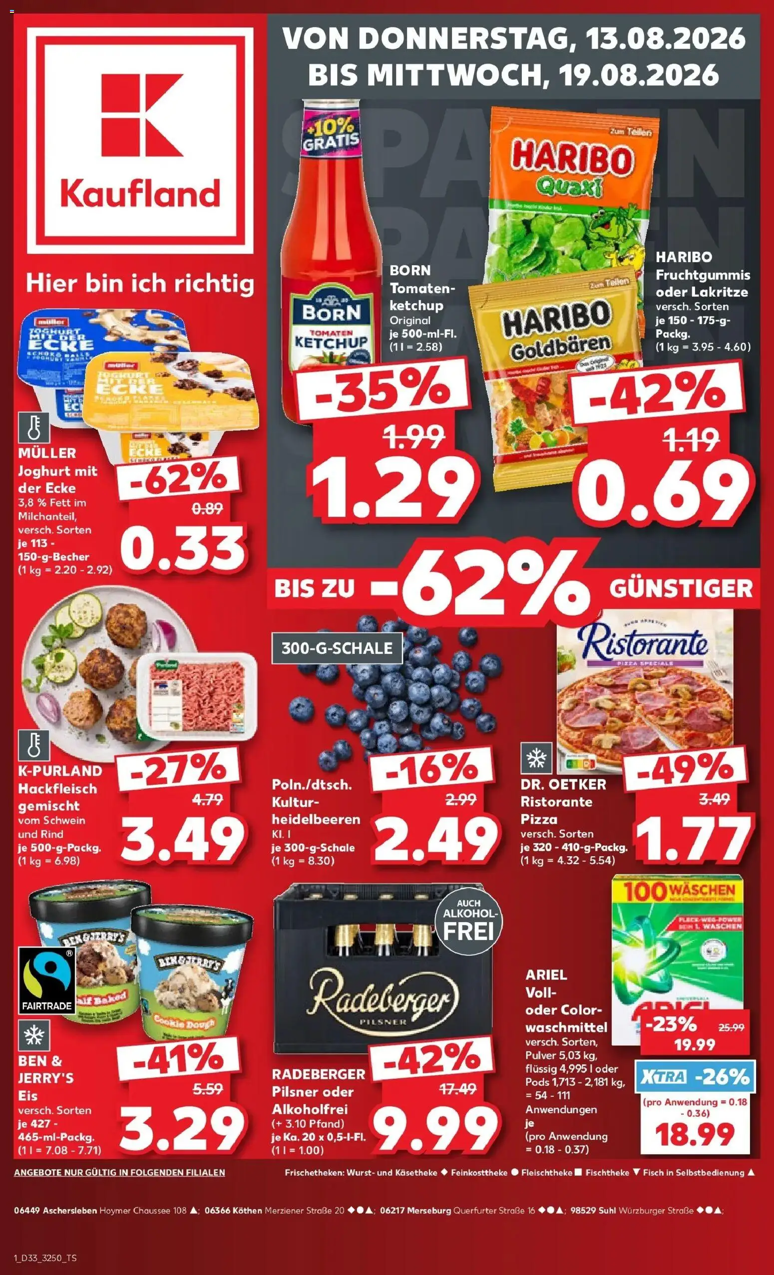 Prospekt Kaufland ab 10.08.2026 » Angebote Online zum Blättern | Seite: 10 | Produkte: Joghurt, Ariel, Ben & Jerry's, Alkohol