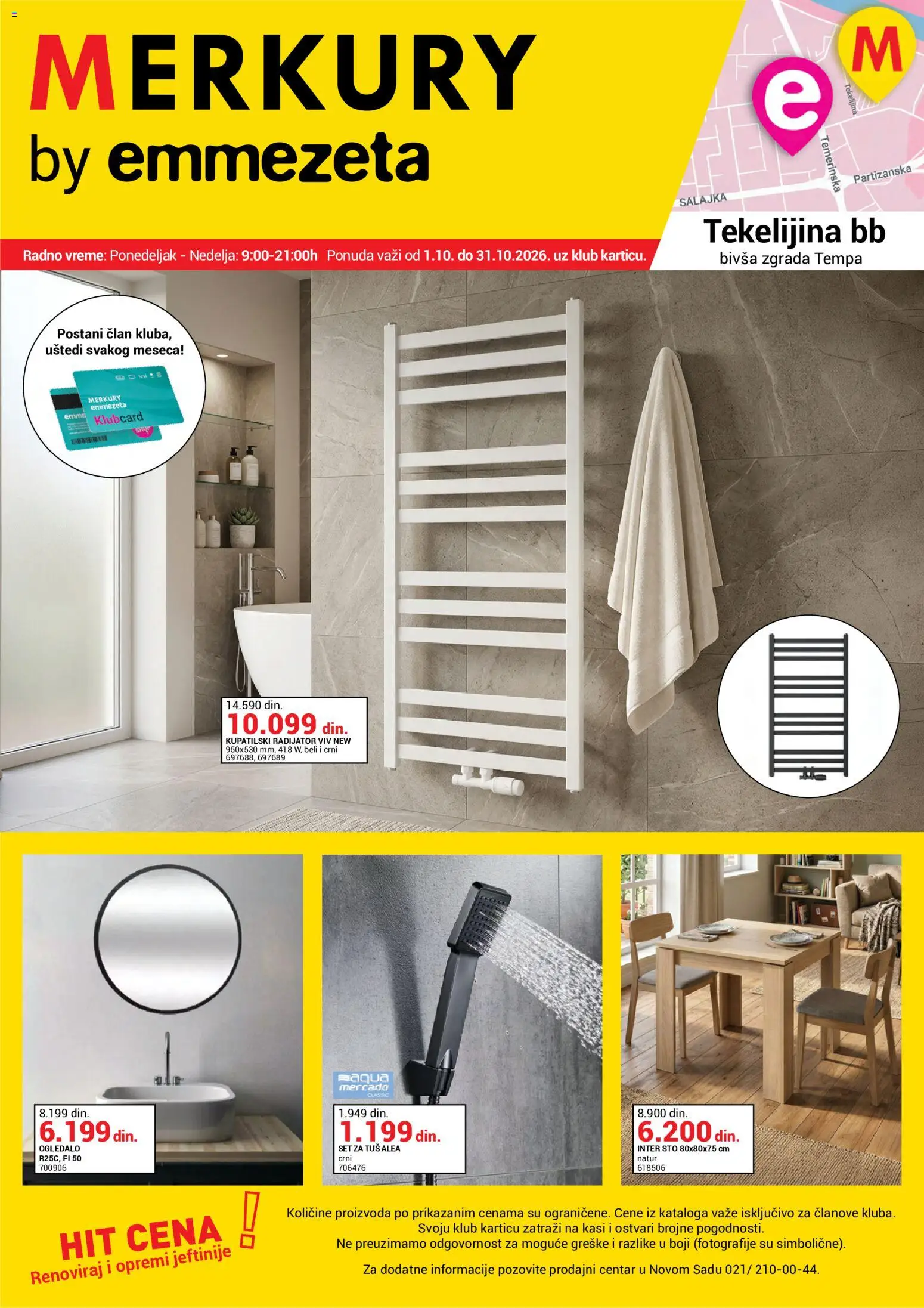 Emmezeta katalog - važi od 01.10.2026 | Strana: 1 | Proizvode: Sto, Radijator, Tuš, Ogledalo