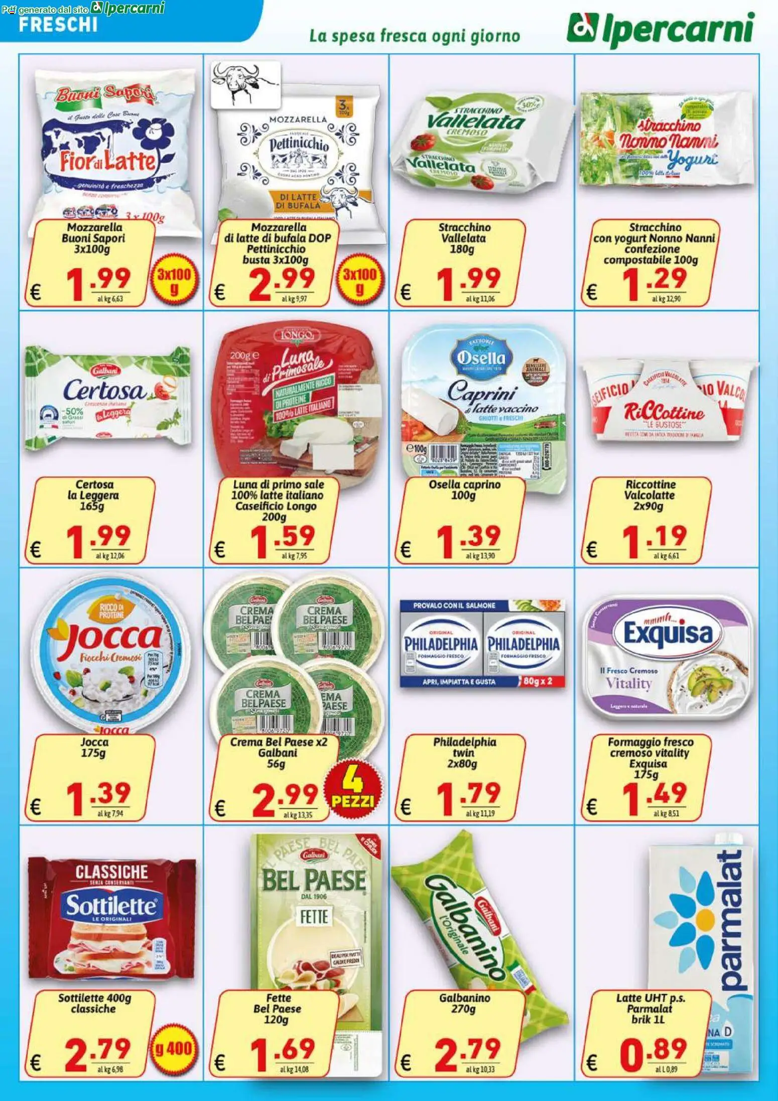 Volantino Ipercarni del 21/08/2026 | Pagina: 8 | Prodotti: Crema, Salmone, Fiocchi, Latte