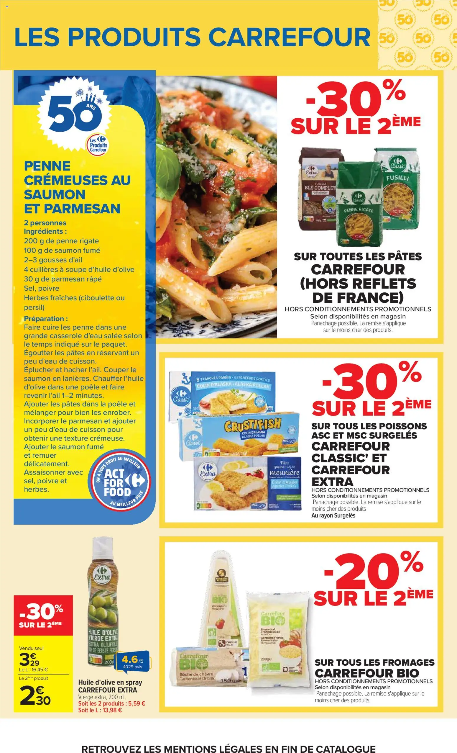 {H1} | Page: 53 | Produits: Huile d'olive vierge, Saumon fumé, Parmesan, Huile