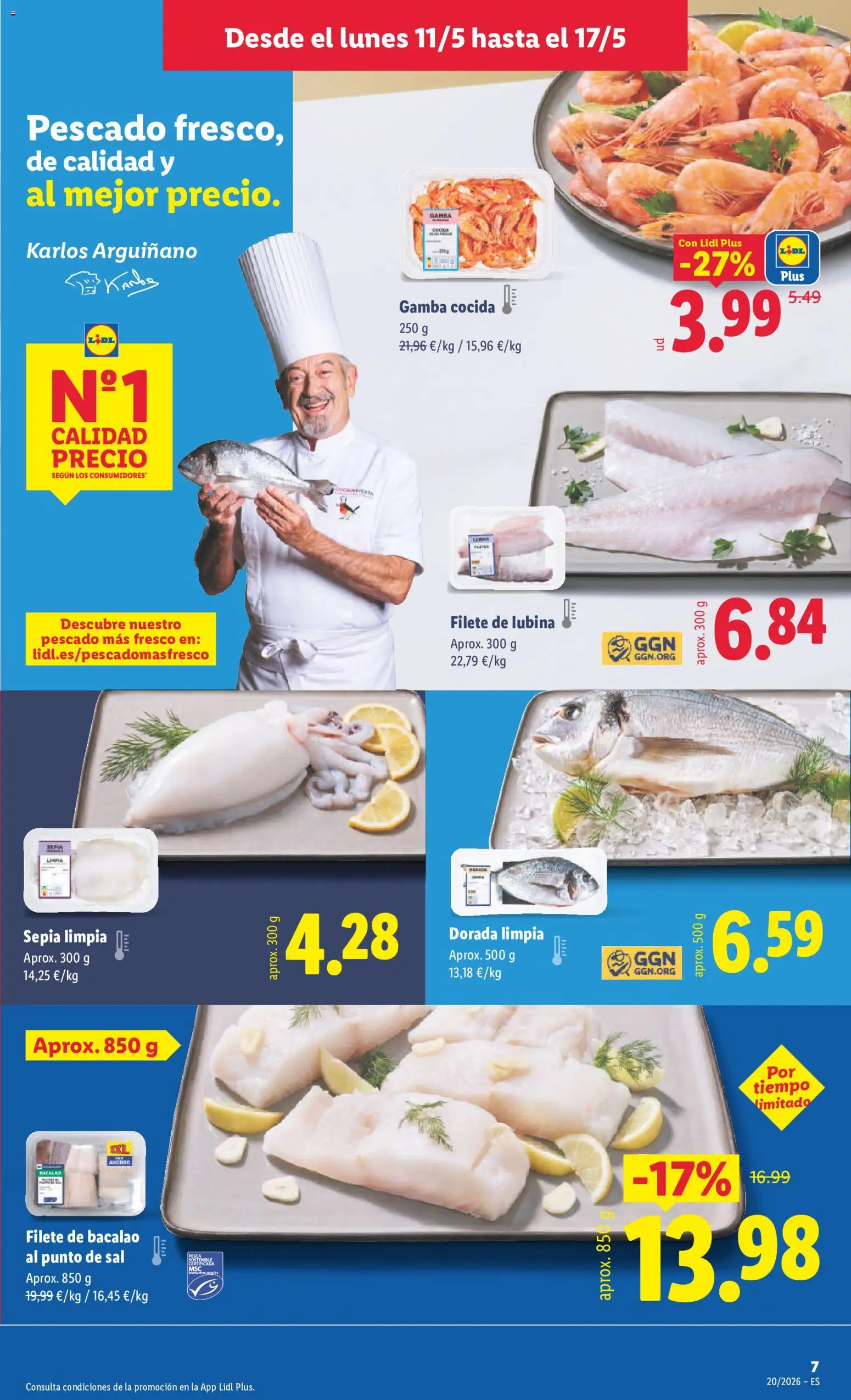 Lidl folleto │ válido desde el 11.05.2026 | Página: 11 | Productos: Pescado, Filete, Gamba