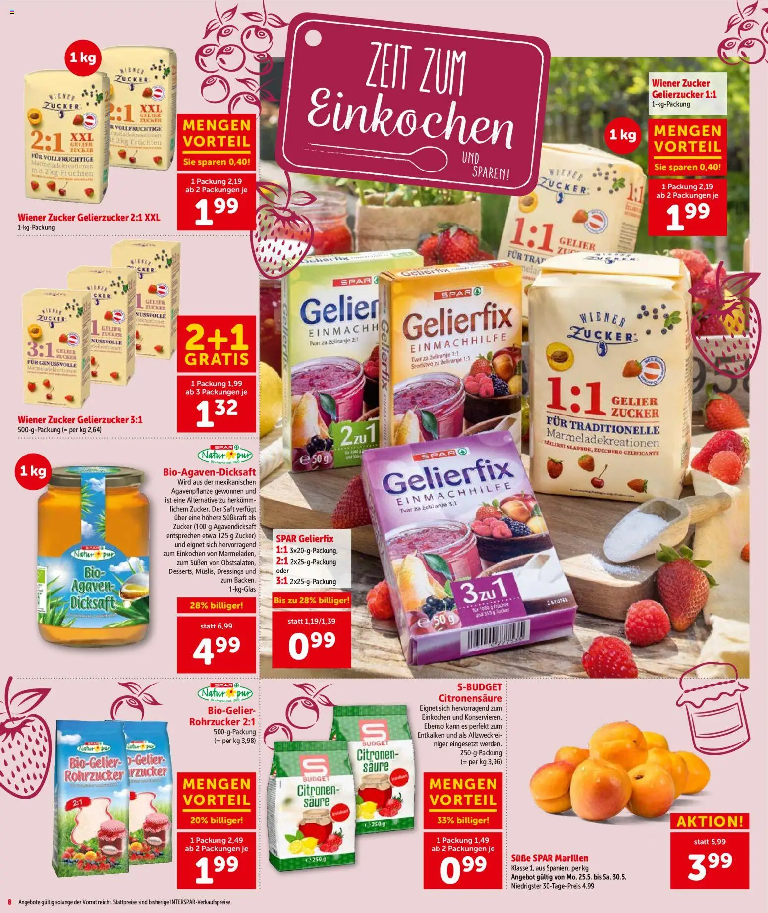 Interspar Flugblatt - Steiermark gültig ab 29.05.2026 | Seite: 8 | Produkte: Zucker, Saft