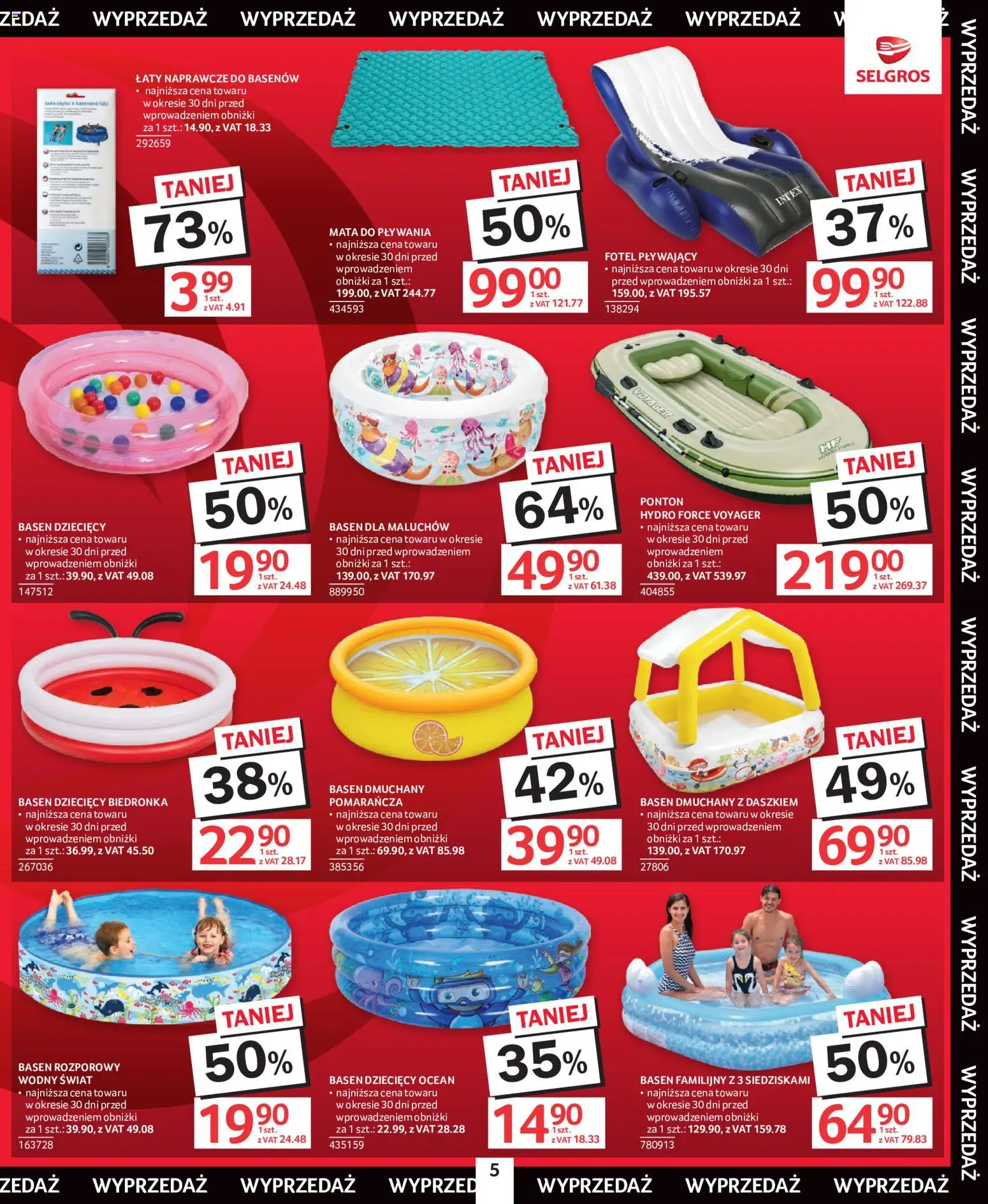 Selgros cash&carry gazetka - Totalna Wyprzedaż od 16.07.2026 | Strona: 5 | Produkty: Fotel, Basen