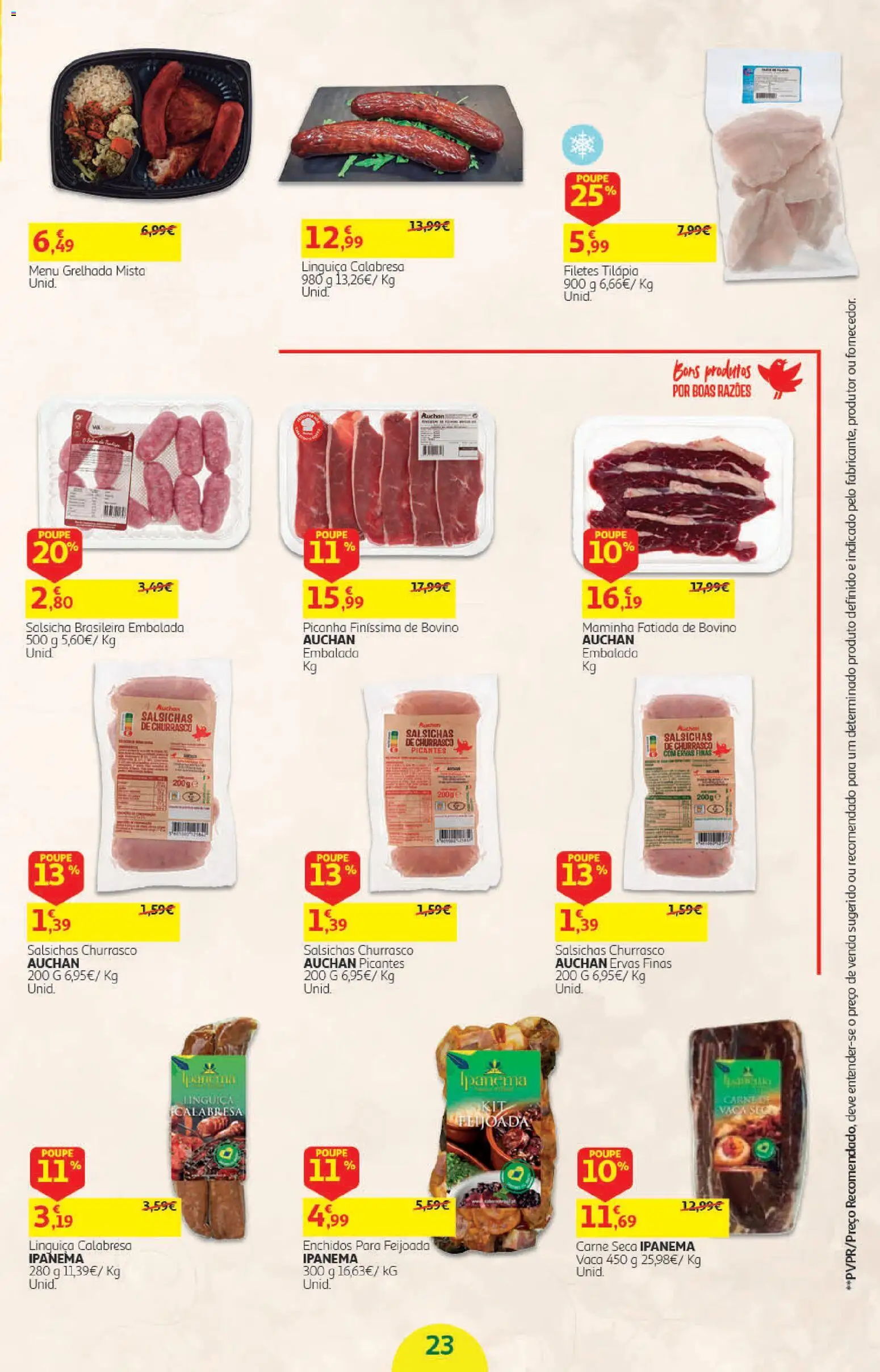 Auchan Halloween │ válido de 21/10/2026 | Página: 23 | Produtos: Tilápia, Salsicha, Carne seca, Carne
