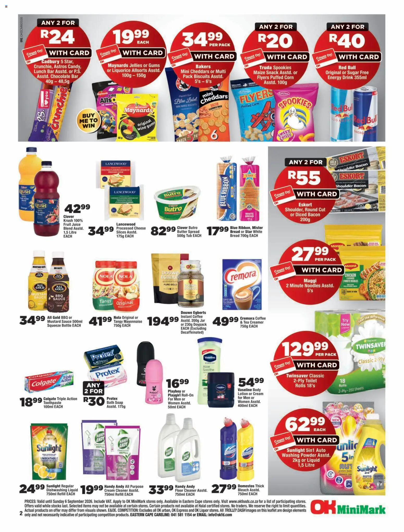 New OK Foods catalogue – valid from 25/08/2026 | Page: 2 | Products: Powder, Cheddar, Cream, Toothpaste