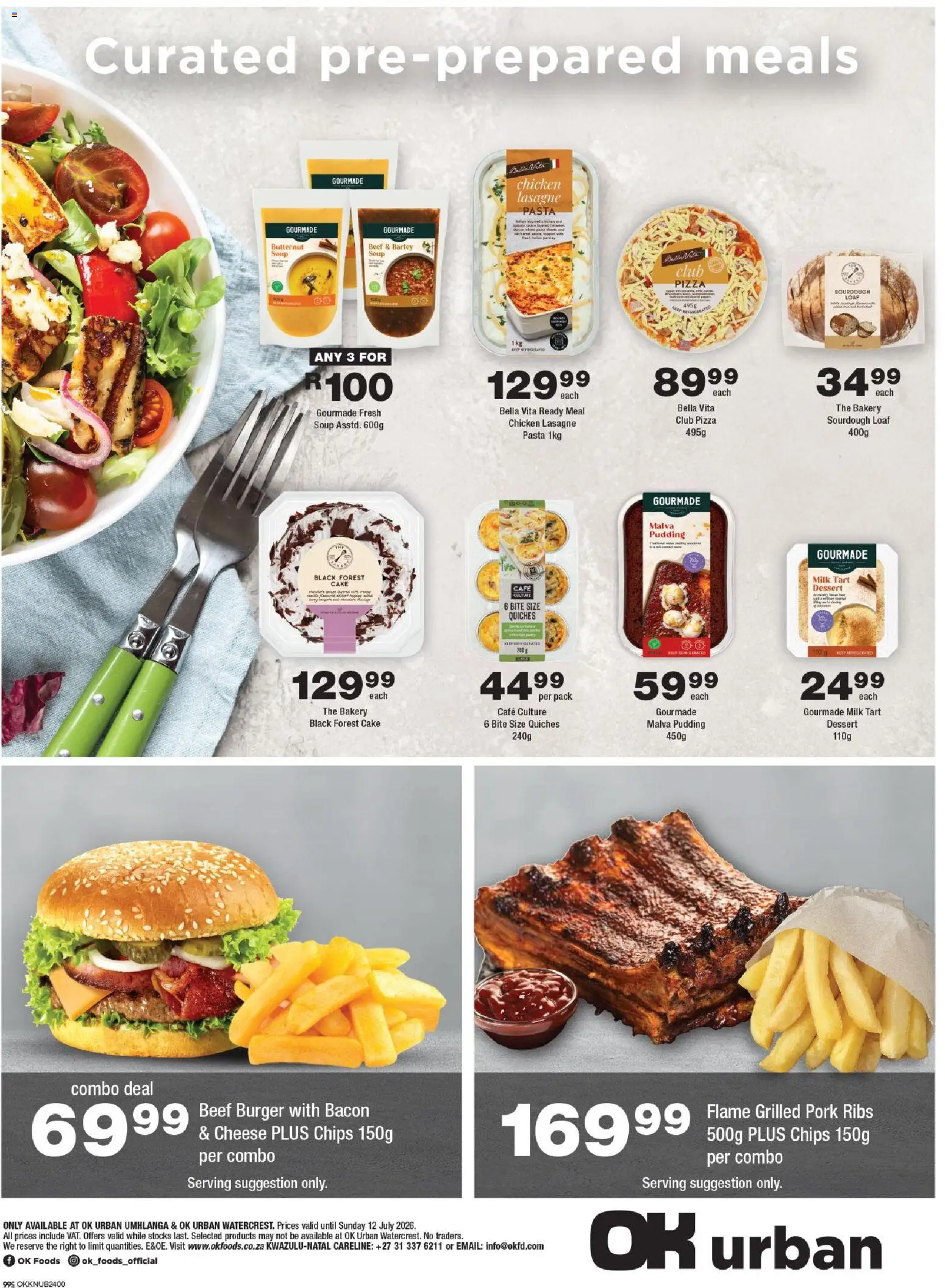 New OK Foods catalogue – valid from 24/06/2026 | Page: 4 | Products: Cake, Beef, Pasta, Soup