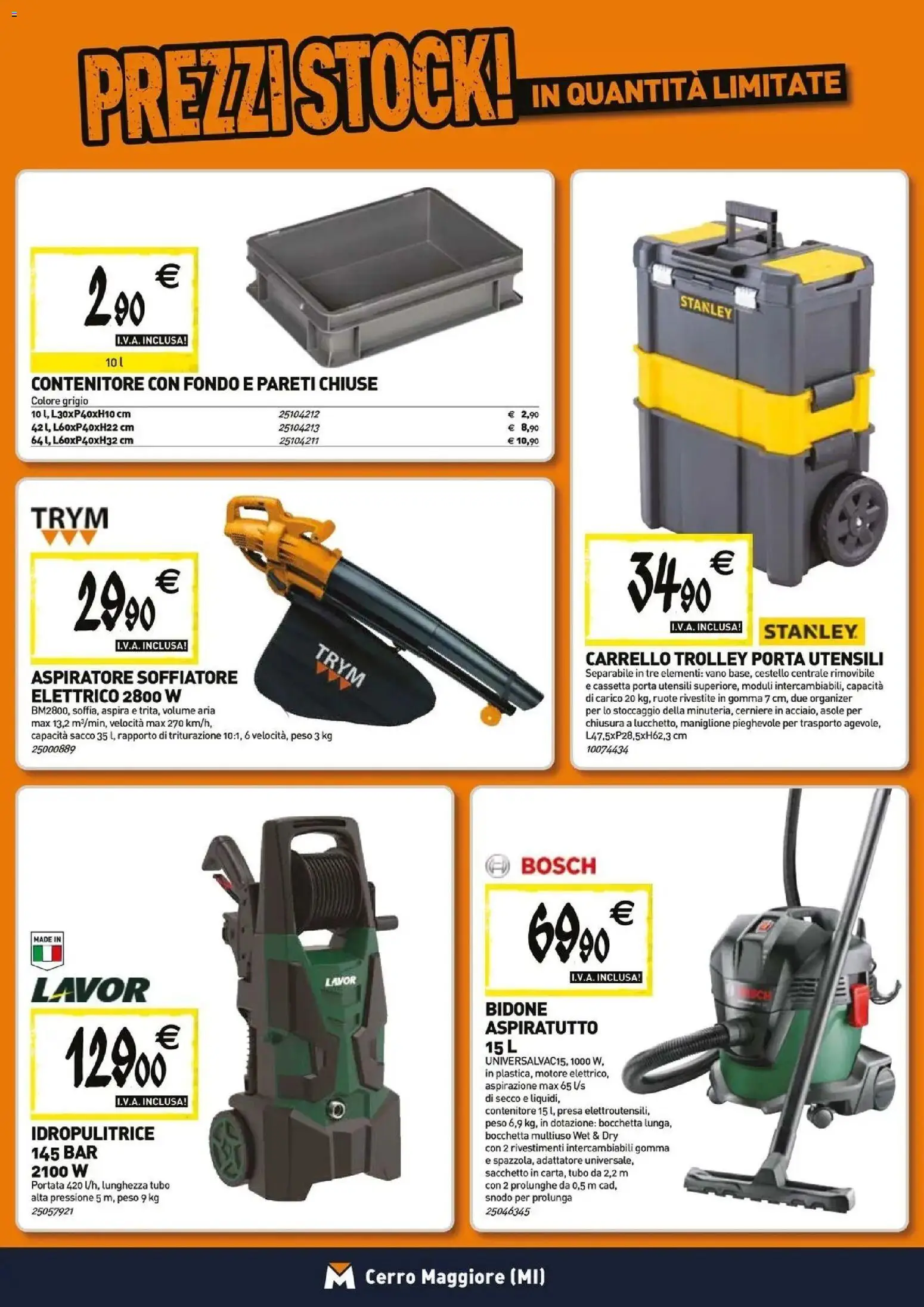 Volantino TECNOMAT del 26.03.2026 | Pagina: 19 | Prodotti: Tubo, Idropulitrice, Contenitore, Adattatore