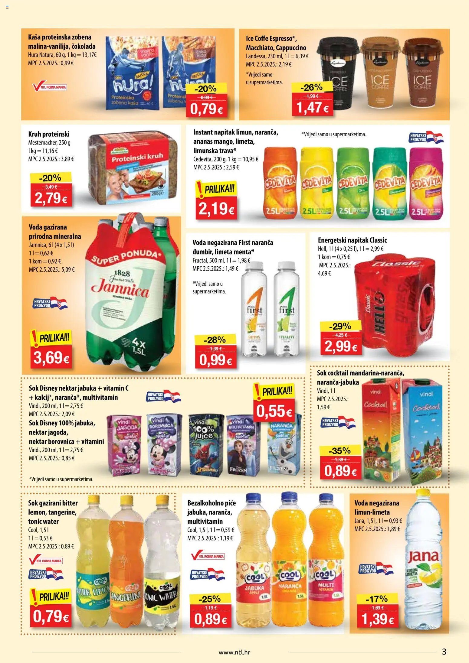 NTL katalog | vrijedi od 20.05.2026 | Stranica: 3 | Proizvodi: Čokolada, Ananas, Borovnica, Cappuccino