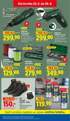 Náhled letáku Lidl leták od 25.06.2026 | Strana: 39 | Produkty: Ponožky, Šroubovák, WD-40, File