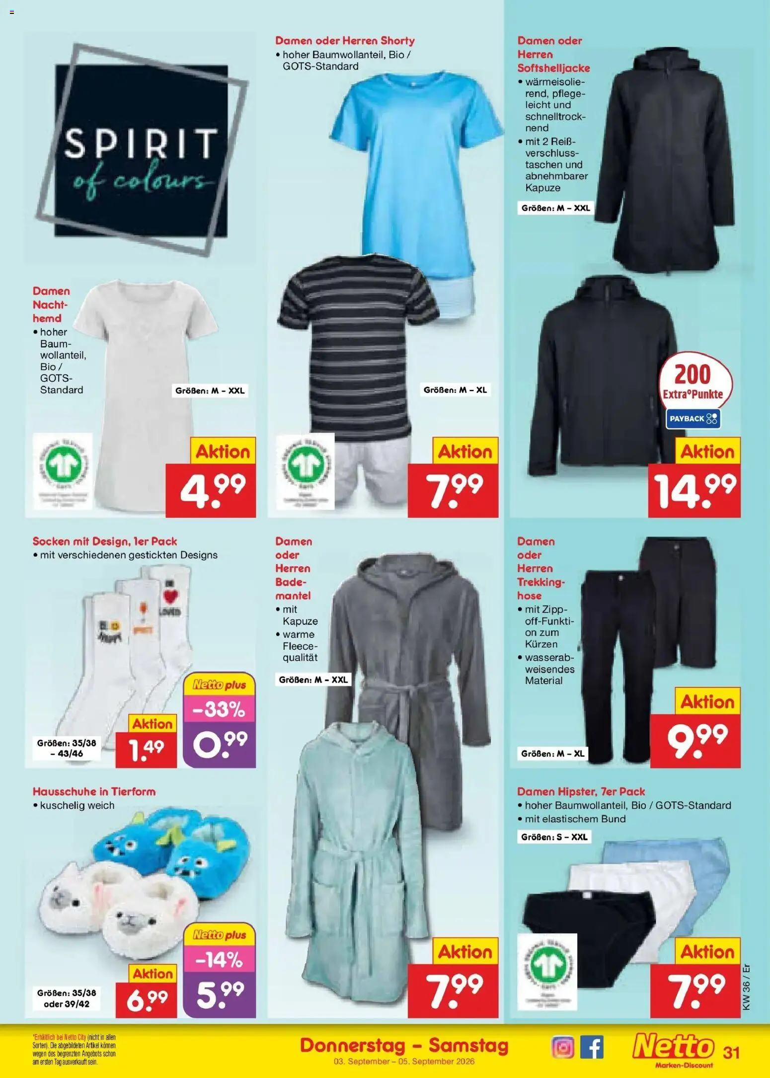 Netto Marken-Discount Prospekt Weimar – gültig ab 31.08.2026 | Seite: 41 | Produkte: Taschen, Hemd, Socken, Hausschuhe