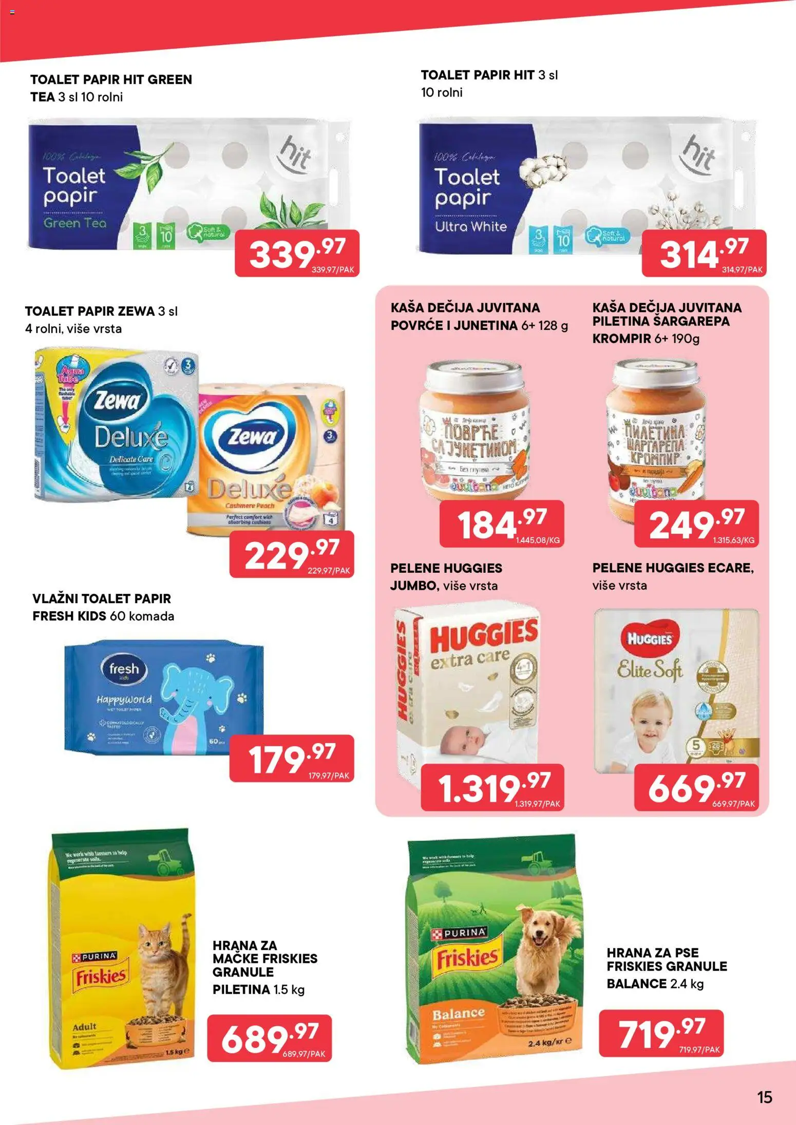 PerSu katalog - važi od 20.07.2026 | Strana: 15 | Proizvode: Šargarepa, Toalet papir, Krompir, Pelene
