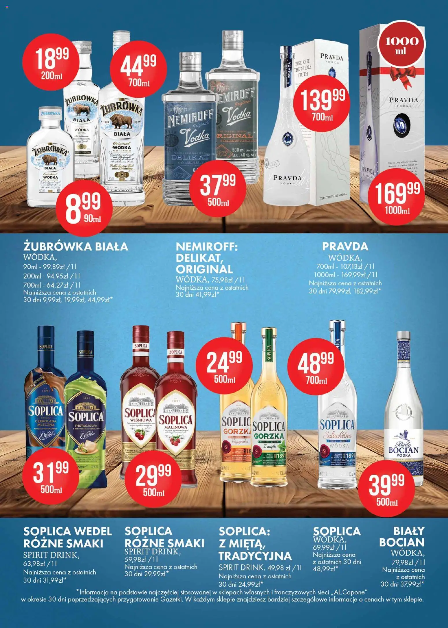Al.Capone gazetka od 11.05.2026 | Strona: 26 | Produkty: Wódka bocian, Żubrówka, Czekolada, Vodka