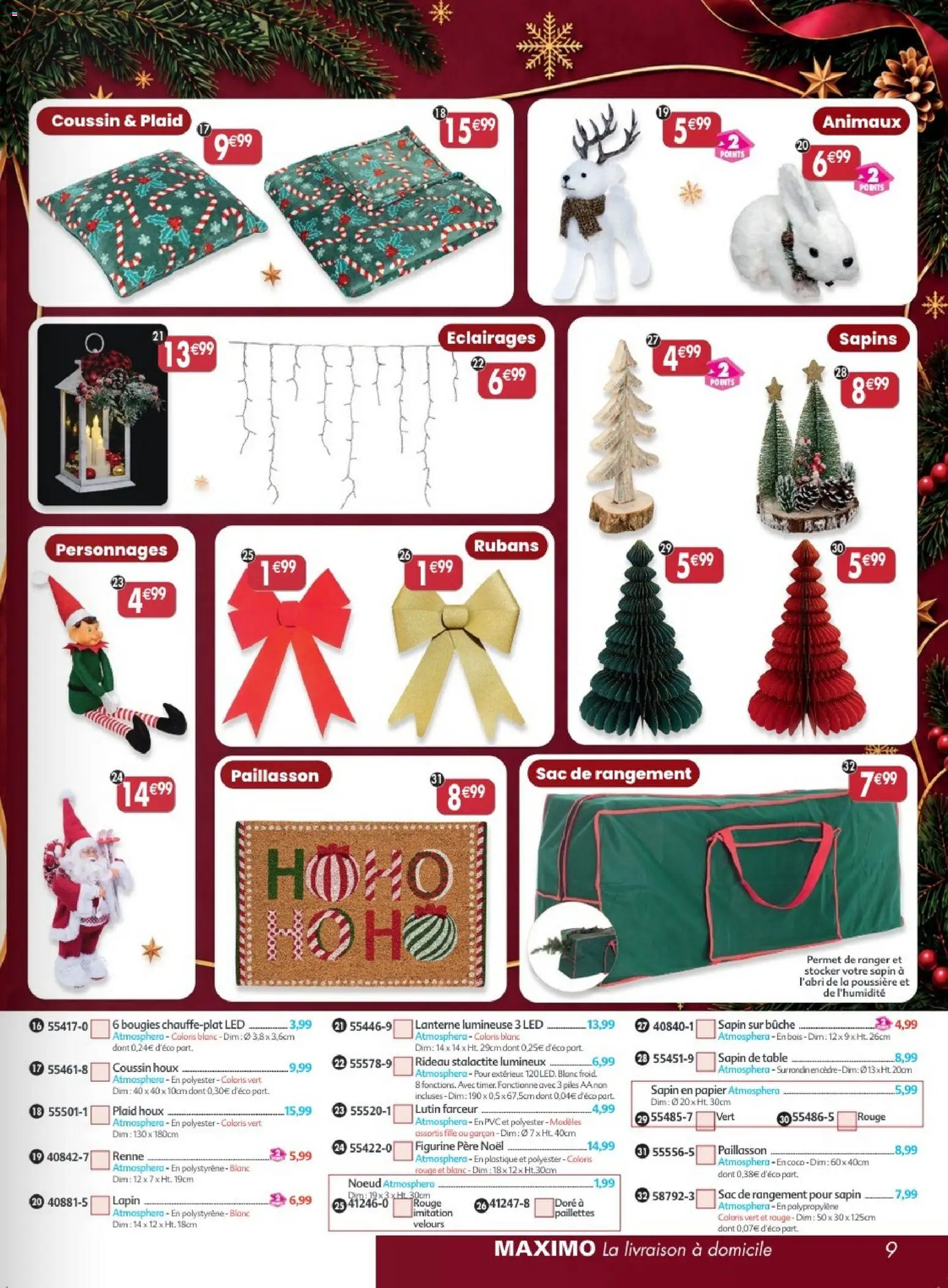 {H1} | Page: 9 | Produits: Lapin, Plaid, Bougies, Lutin farceur