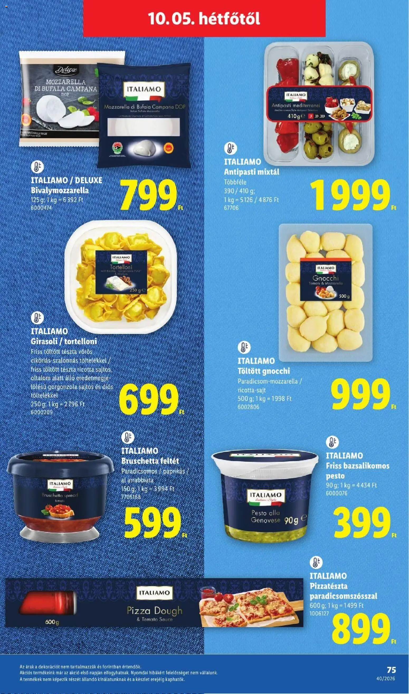 Lidl akciós ujság - amely érvényes a következő dátumtól: 2026.10.01. | Oldal: 75