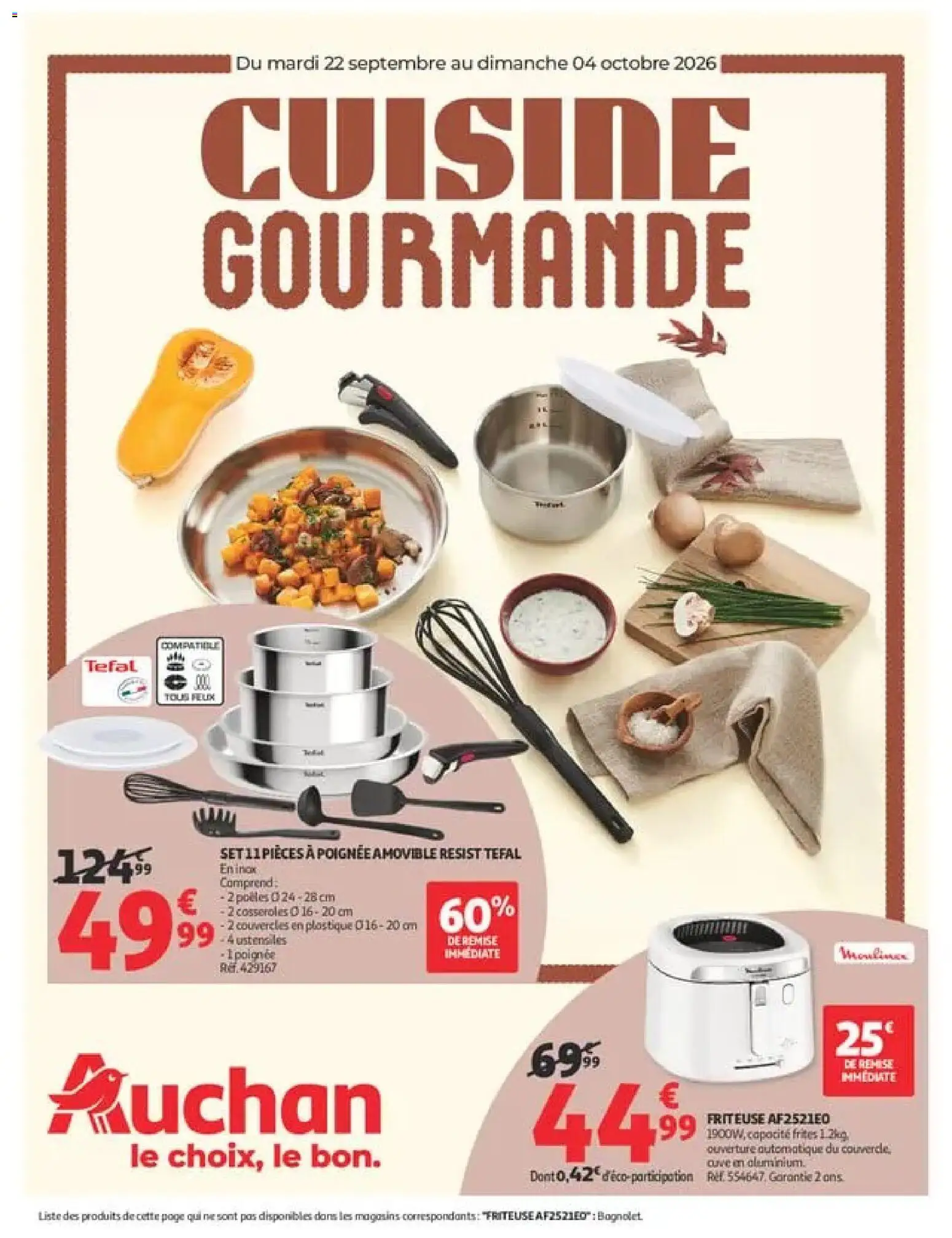 {H1} | Page: 1 | Produits: Casseroles, Friteuse, Moulinex, Tefal