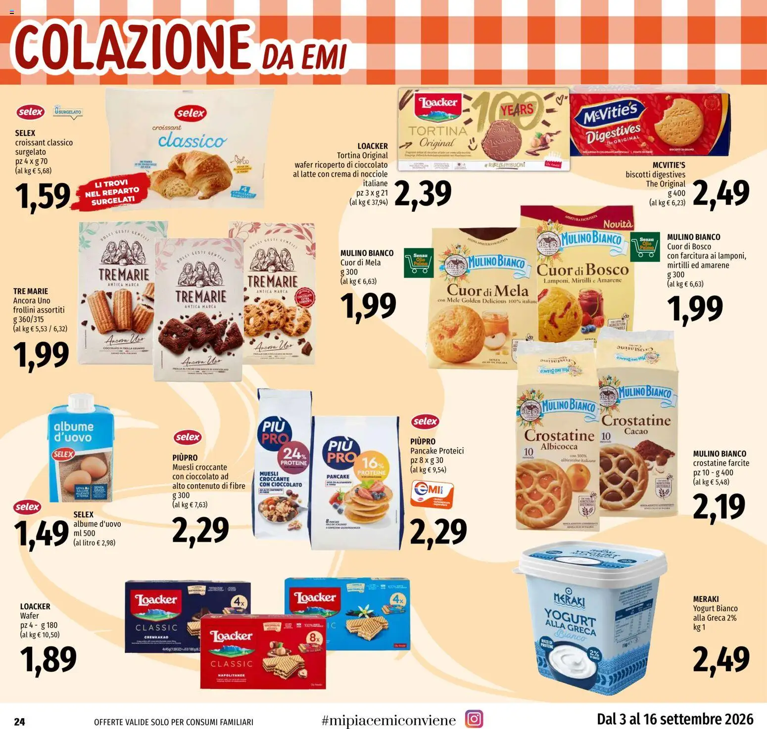 Volantino EMI del 03/09/2026 | Pagina: 24 | Prodotti: Crema, Yogurt, Croissant, Cacao