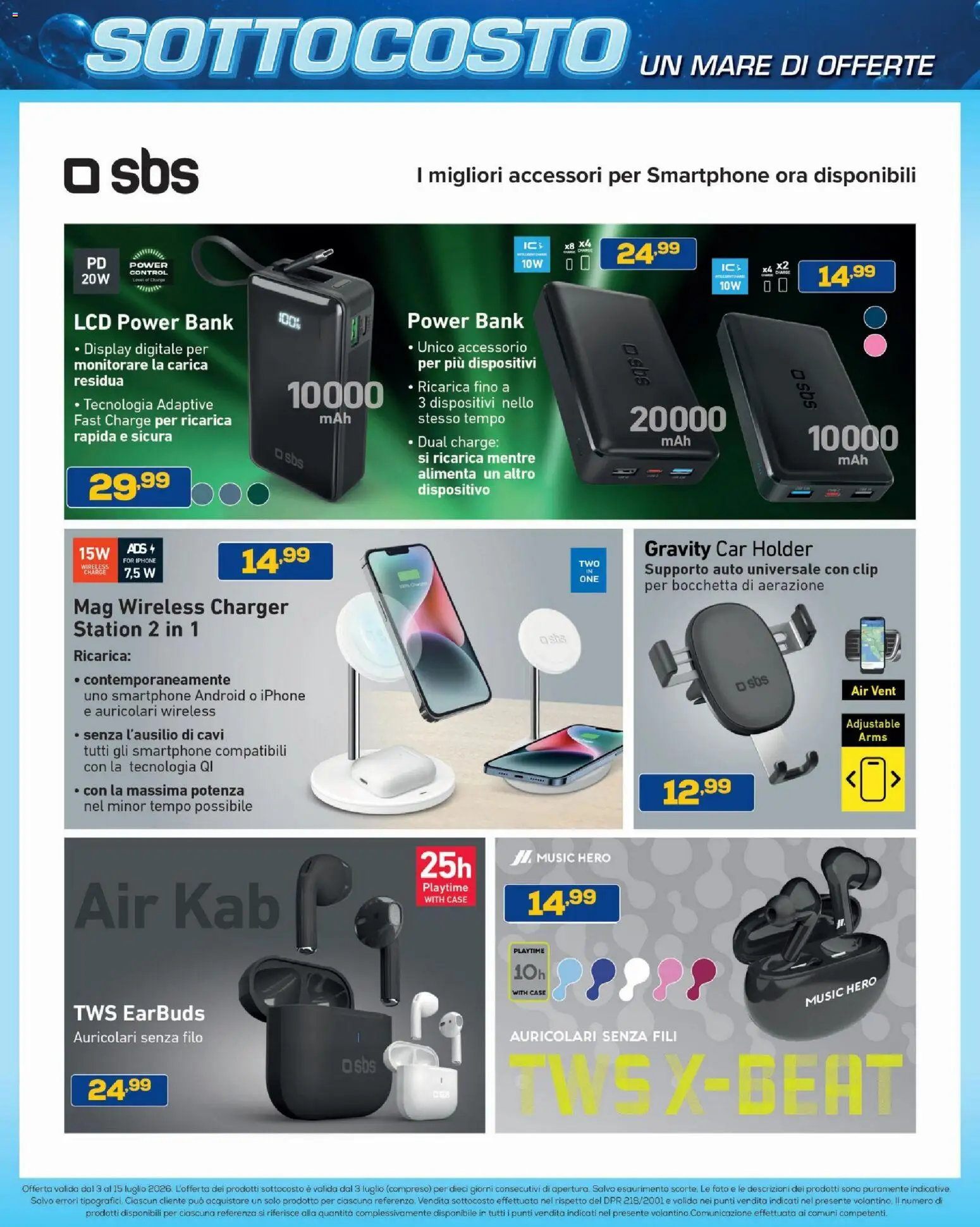 Volantino BRUNO del 03/07/2026 | Pagina: 37 | Prodotti: Auricolari, Iphone, Power bank, Monitorare