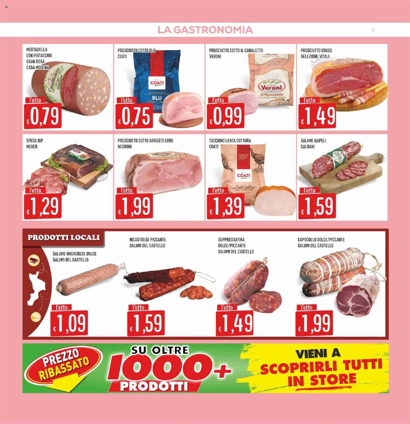 Volantino SISA del 25/06/2026 | Pagina: 5 | Prodotti: Speck, Prosciutto Crudo, Tacchino, Prosciutto