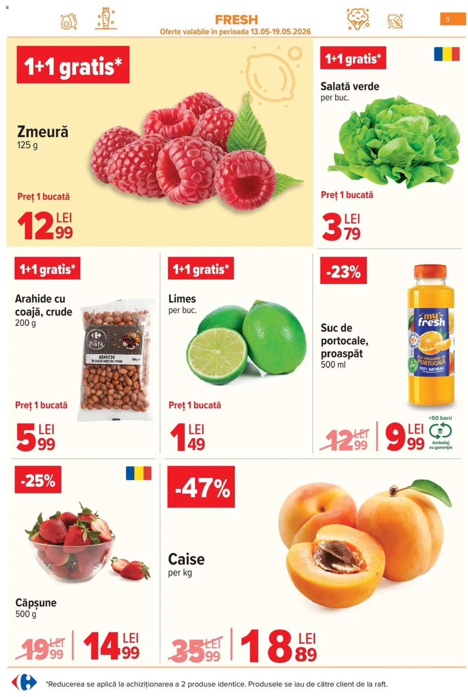 Noul catalog Carrefour – valabil de la 06.05.2026 | Pagină: 8 | Produse: Afine, Salată, Ceapă, Çocuk sutyeni