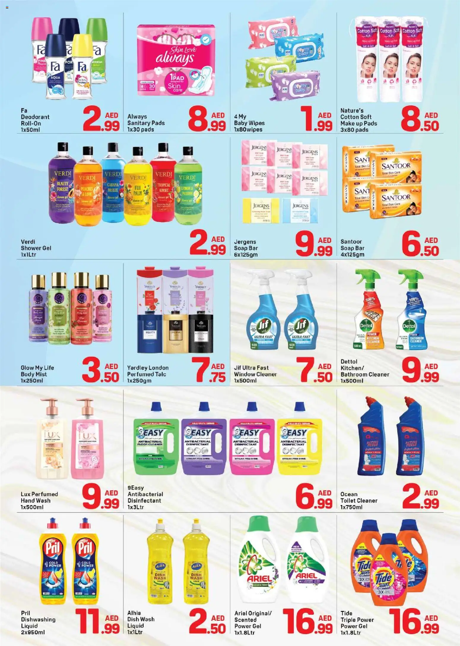 {H1} | Page: 6 | Products: Soap, Pads, Toilet, Shower