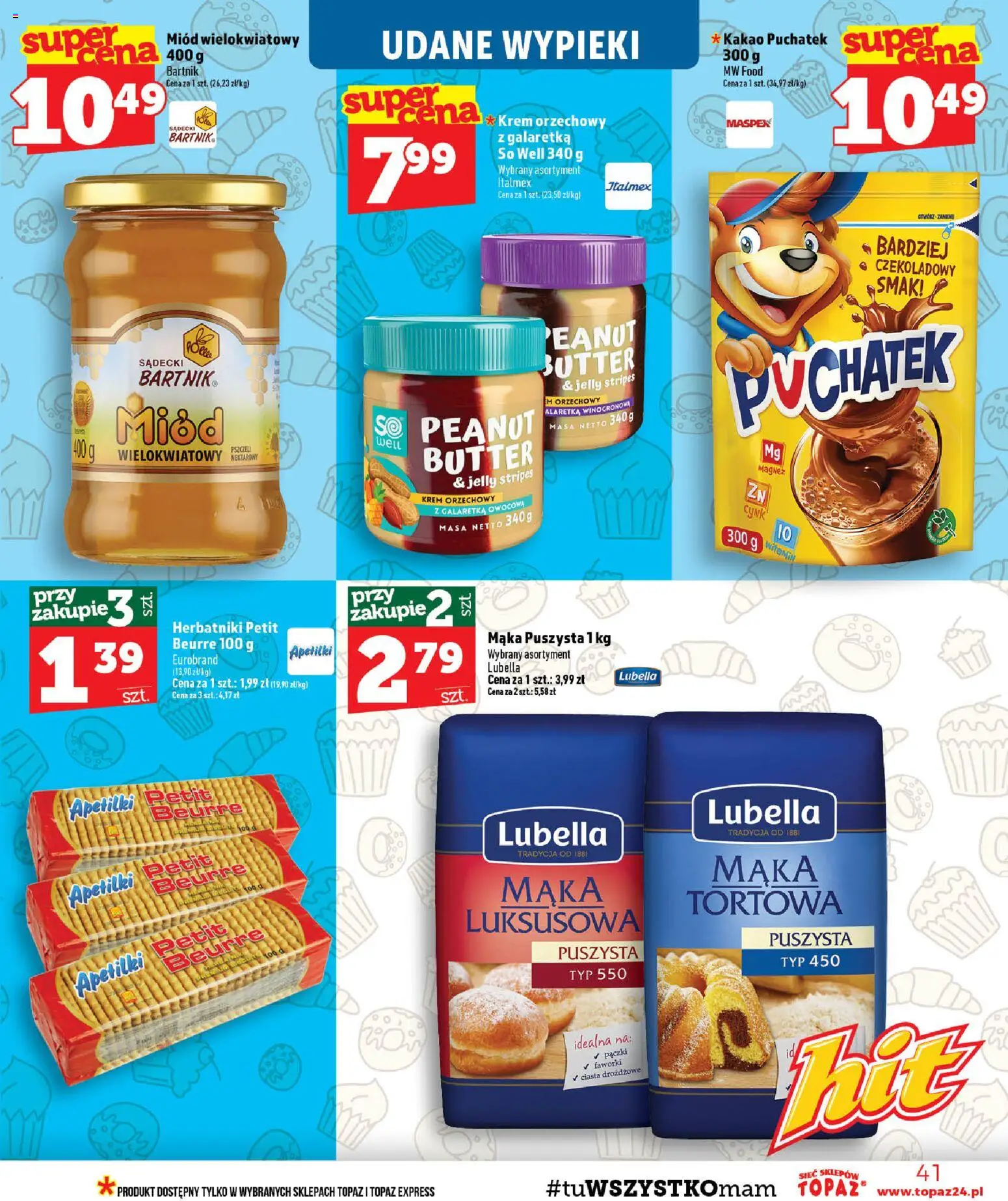Topaz gazetka - MAZ od 03.09.2026 | Strona: 41 | Produkty: Kakao, Krem orzechowy, Krem, Mąka