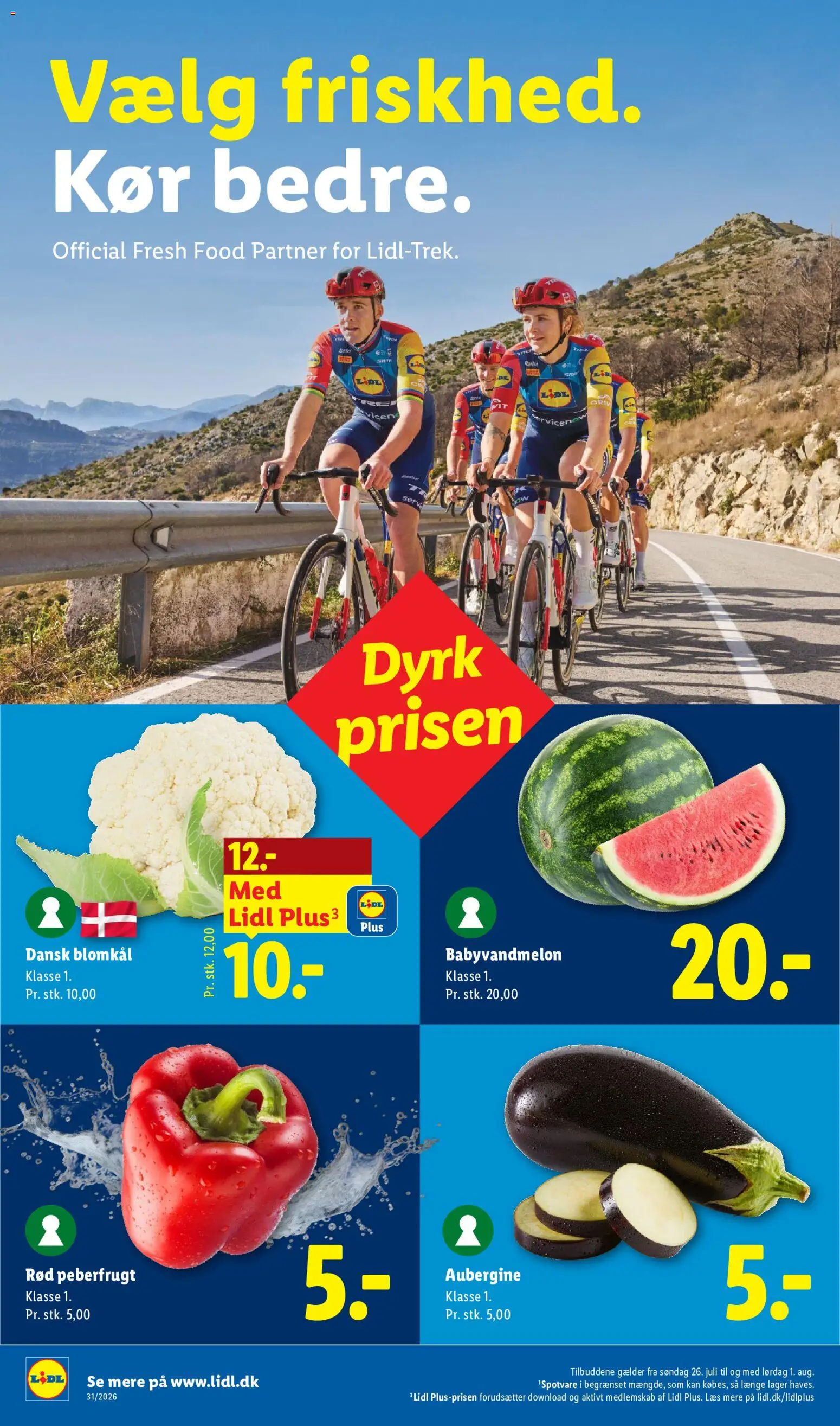Lidl tilbudsavis – gyldig fra 26/07/2026 | Side: 16 | Produkter: Blomkål, Aubergine, Søm, Peberfrugt