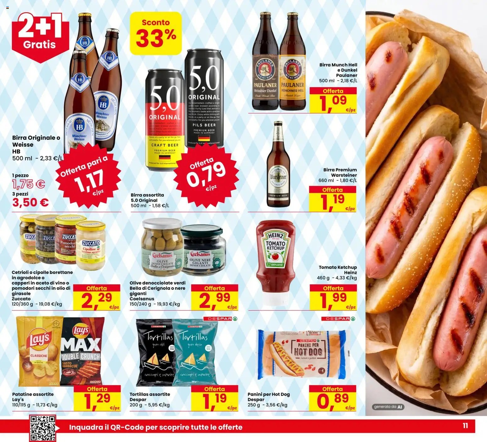 Volantino Eurospar del 17/09/2026 | Pagina: 11 | Prodotti: Vino, Zucca, Aceto, Cipolline