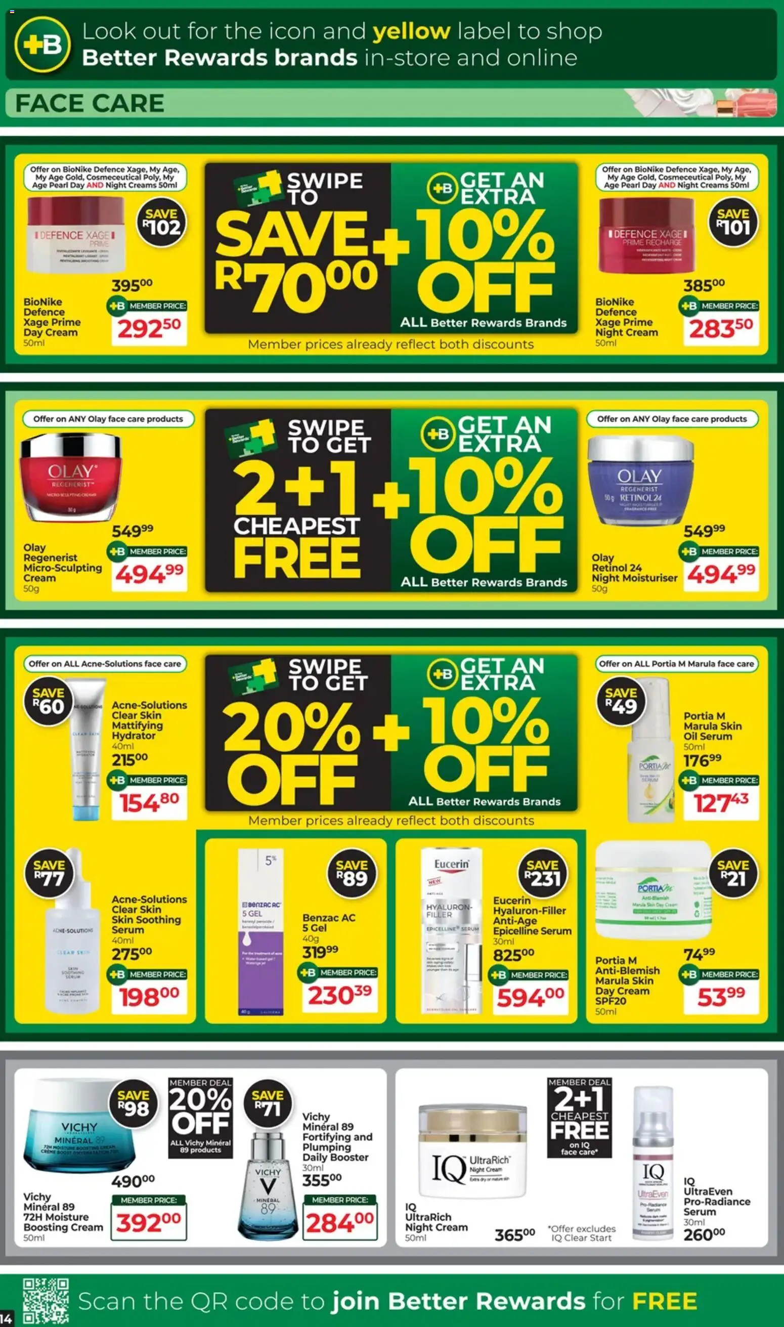 New Dis-Chem catalogue – valid from 17.03.2026 | Page: 14 | Products: Oil, Cream, Night cream, Day cream