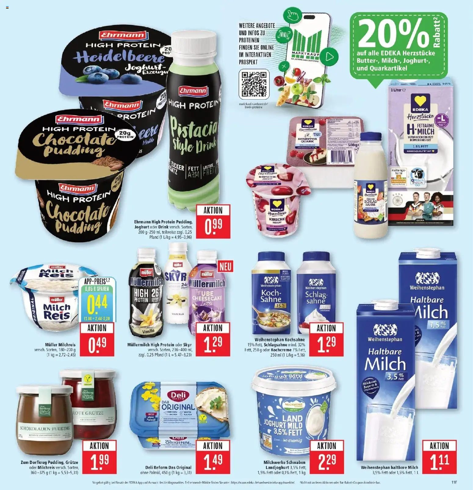 Marktkauf Prospekt Kirchheim (ab 26.10.2026) » Angebote online | Seite: 13 | Produkte: Kochsahne, Schlagsahne, Milch 3,5%, Müllermilch