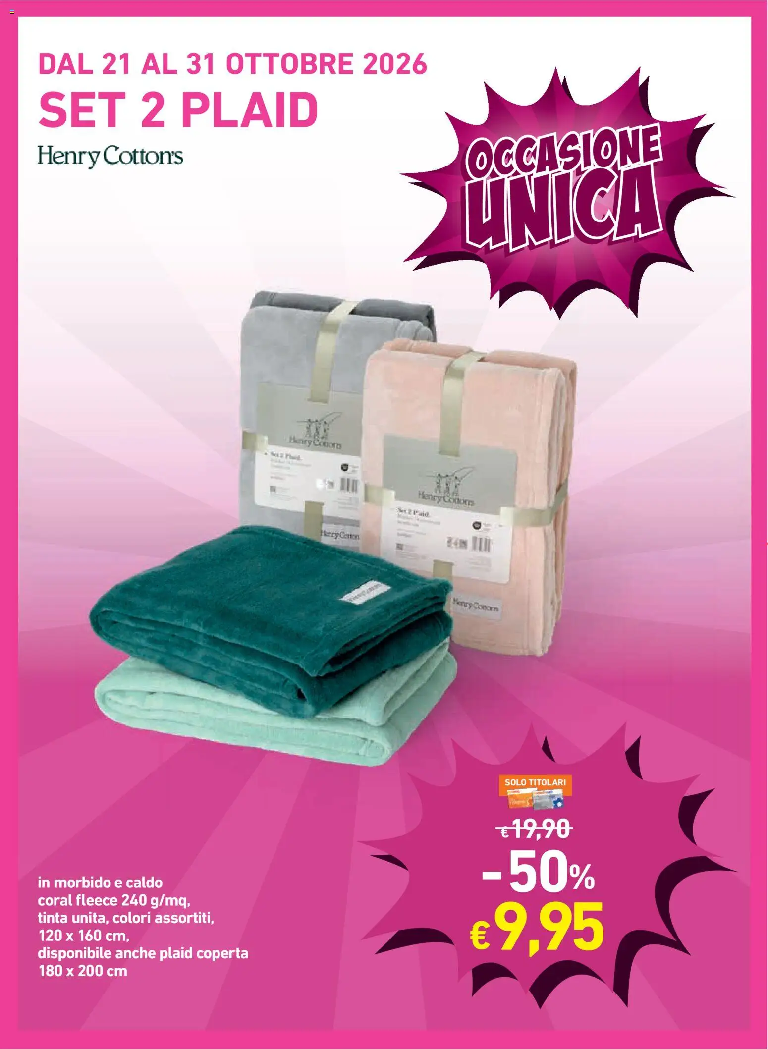 Volantino Conad del 21/10/2026 | Pagina: 20 | Prodotti: Plaid, Coperta
